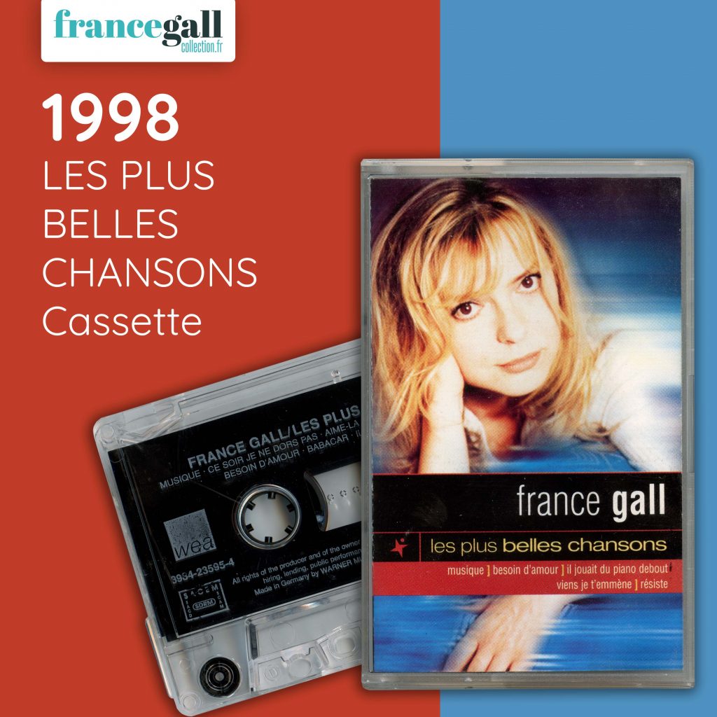 Compilation de 1998 au format K7 qui contient 15 titres de France Gall dans leur versions originales, extraits des albums de 1975 à 1987.Compilation de 1998 au format K7 qui contient 15 titres de France Gall dans leur versions originales, extraits des albums de 1975 à 1987.