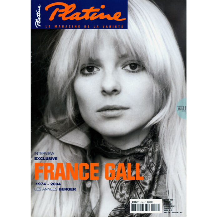Interview de France Gall par Jean-Pierre Pasqualini dans Platine d'octobre 2004 sur la nouvelle compilation Évidemment - Les années Warner.
