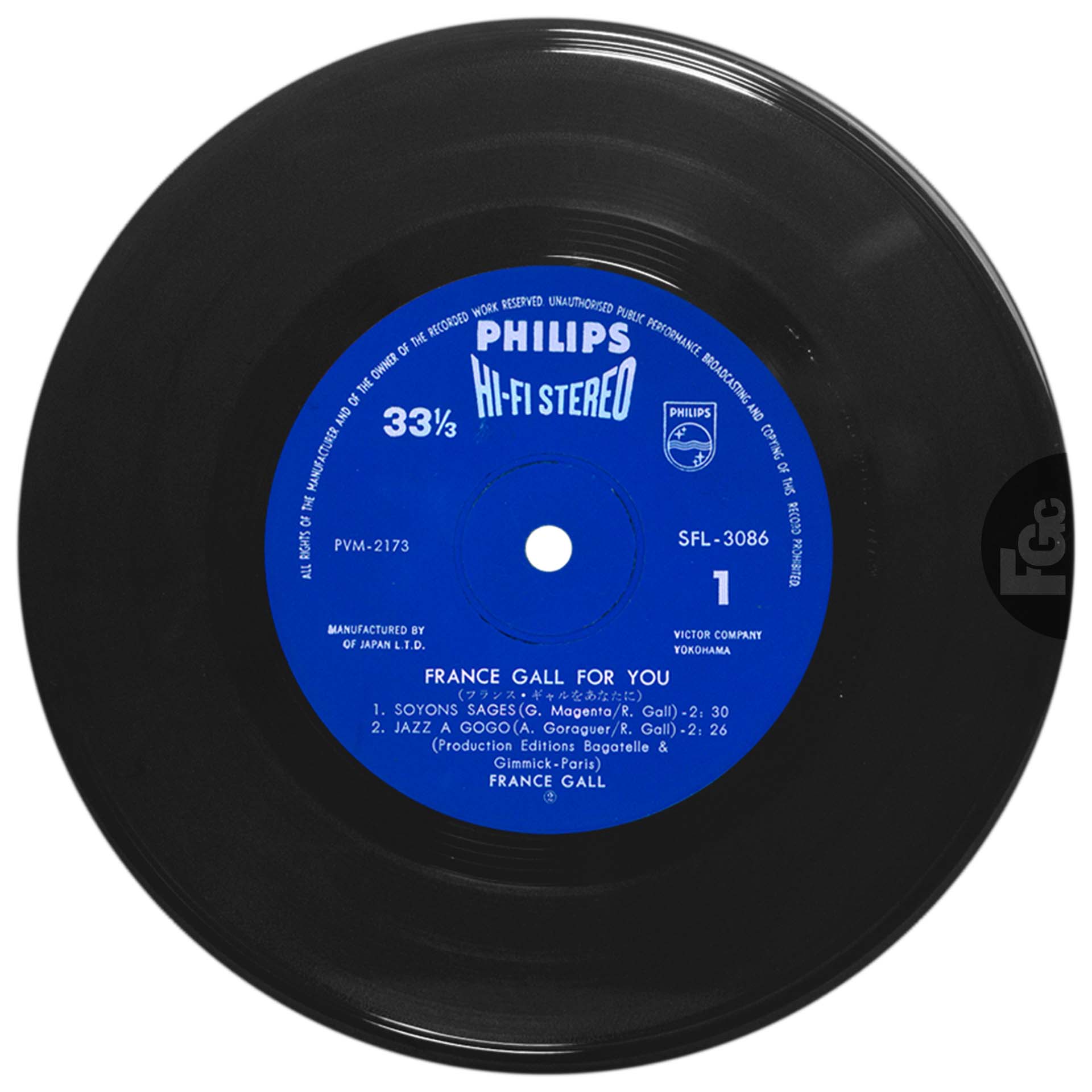 33 tours japonais SFL-3086 avec Sacré Charlemagne, Soyons sage, Jazz à gogo et Christiansen – francegallcollection.fr