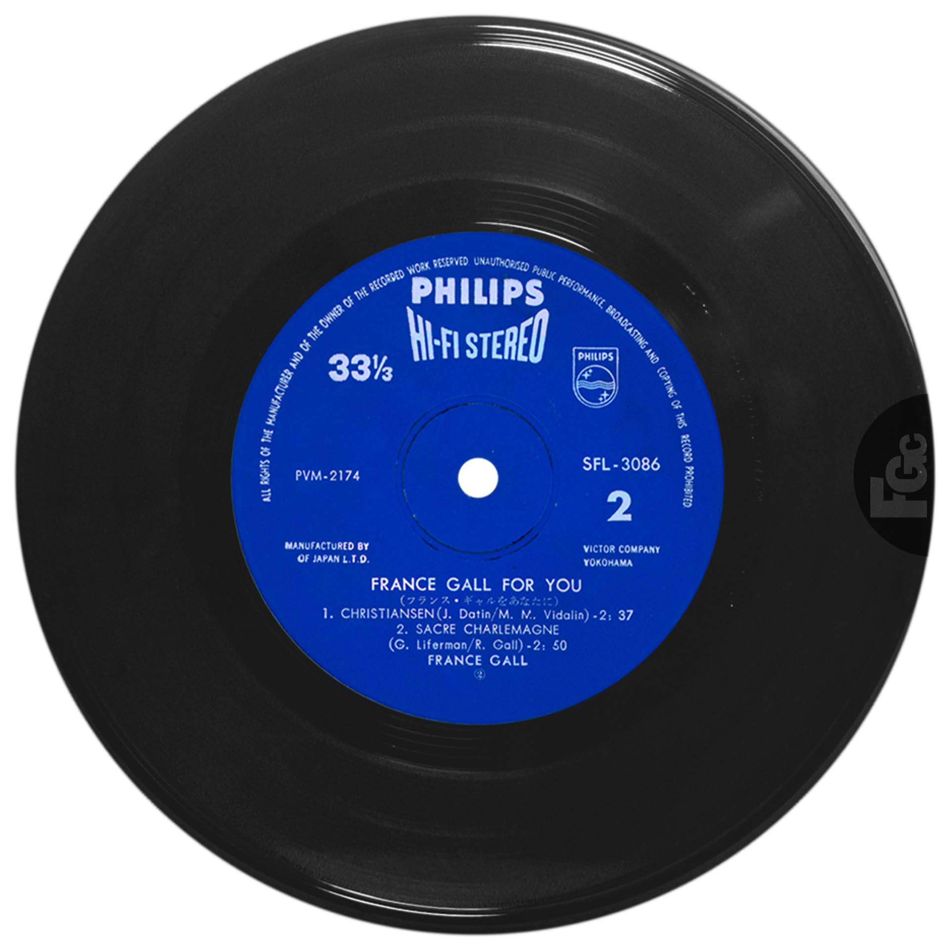 33 tours japonais SFL-3086 avec Sacré Charlemagne, Soyons sage, Jazz à gogo et Christiansen – francegallcollection.fr