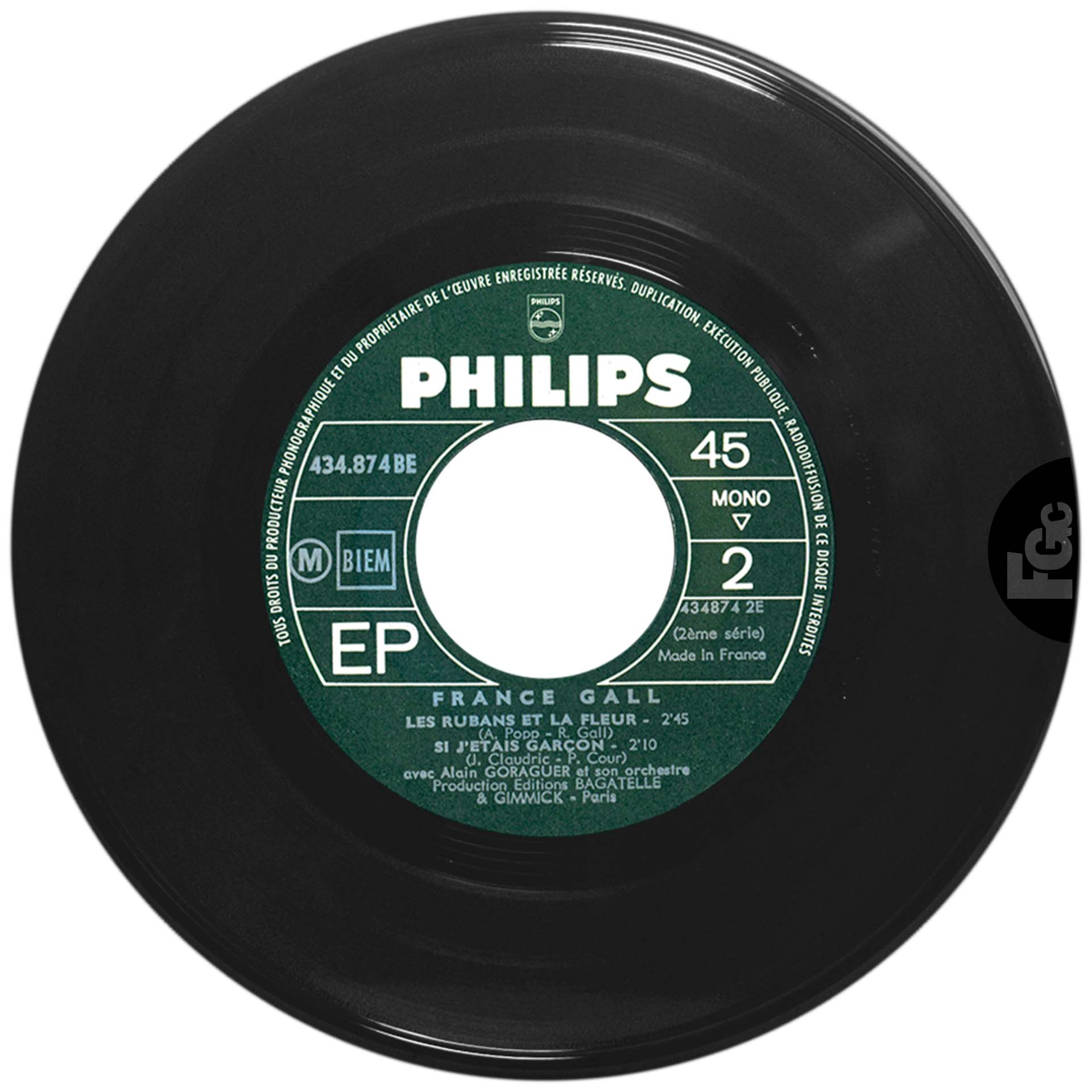 France Gall N’écoute pas les idoles Super 45 tours Philips 1964, pochette Daniel Lorieux – francegallcollection.fr