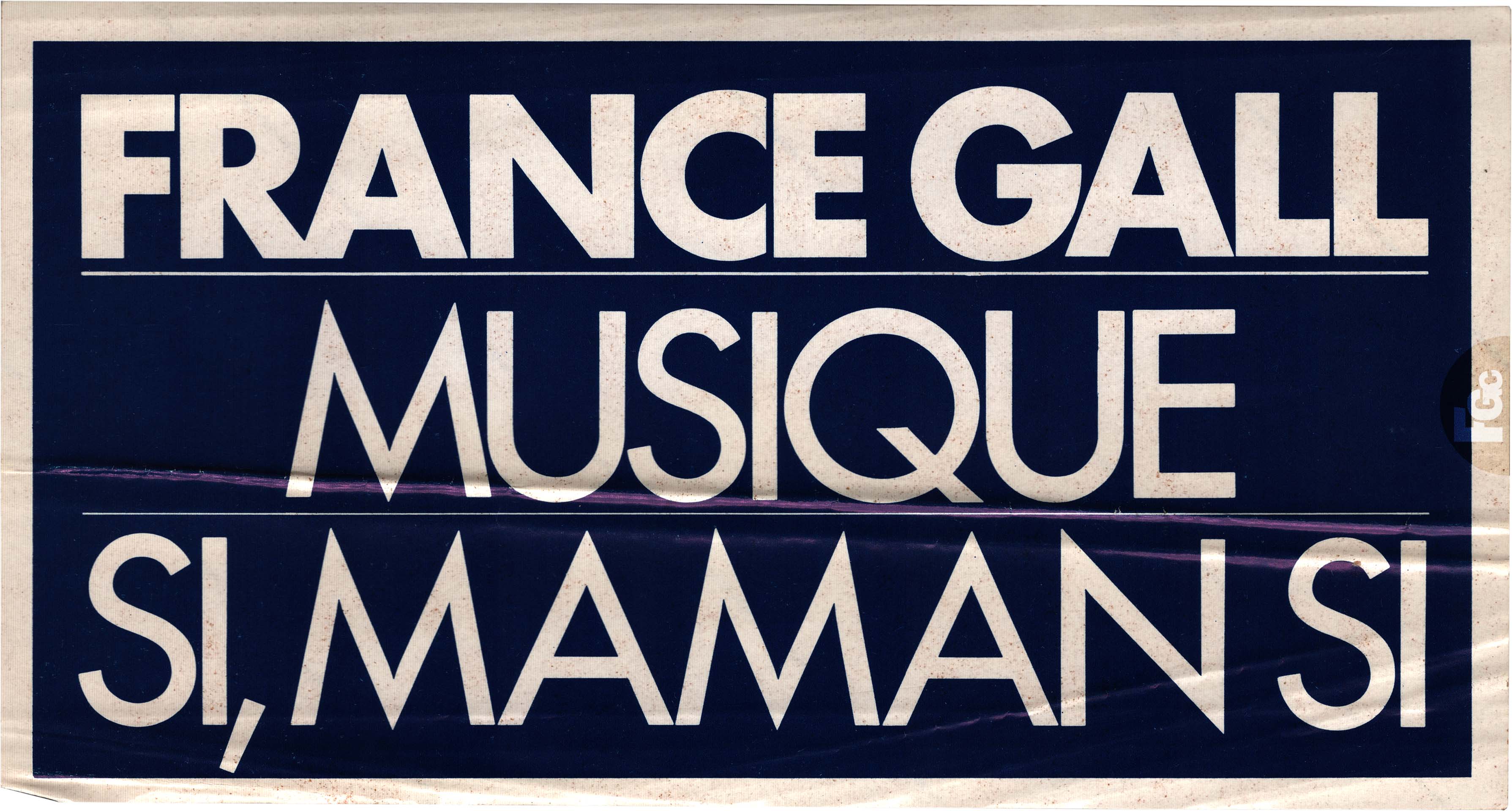 Pochette ouvrante du vinyle Dancing Disco de France Gall, édition française 1977 avec sticker bleu.