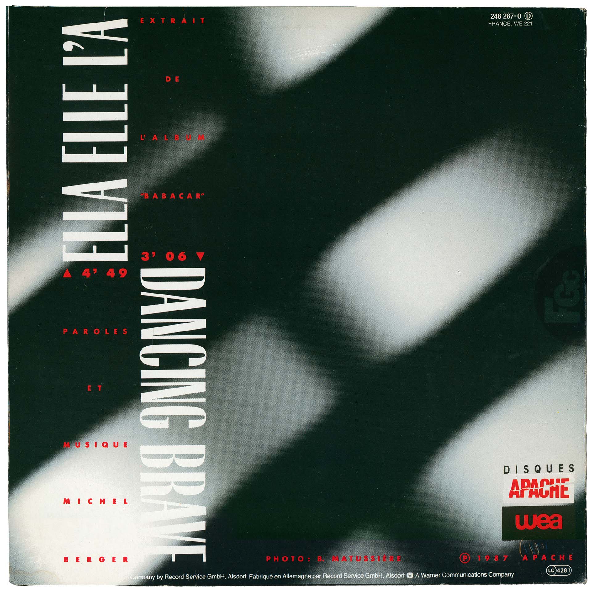 France Gall – Ella, elle l’a, maxi 45 tours vinyle pressé en Allemagne.