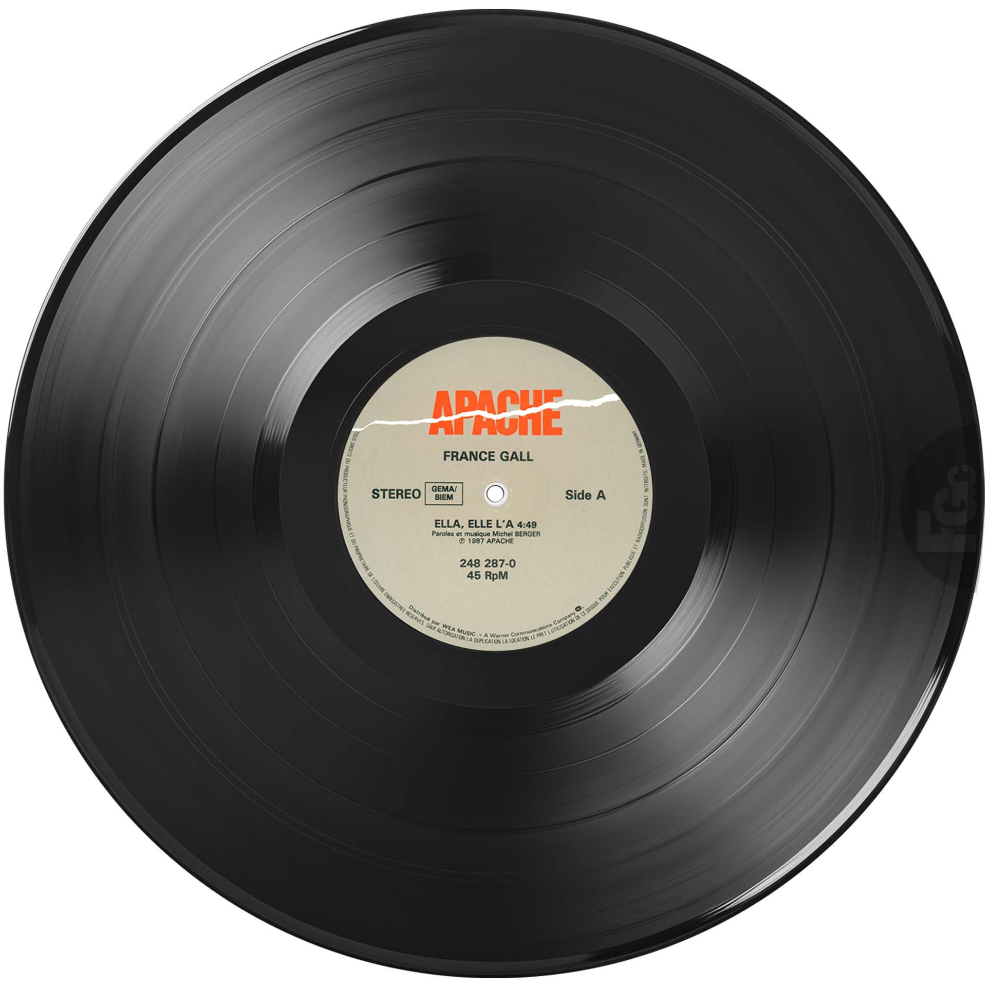 France Gall – Ella, elle l’a, maxi 45 tours vinyle pressé en Allemagne.