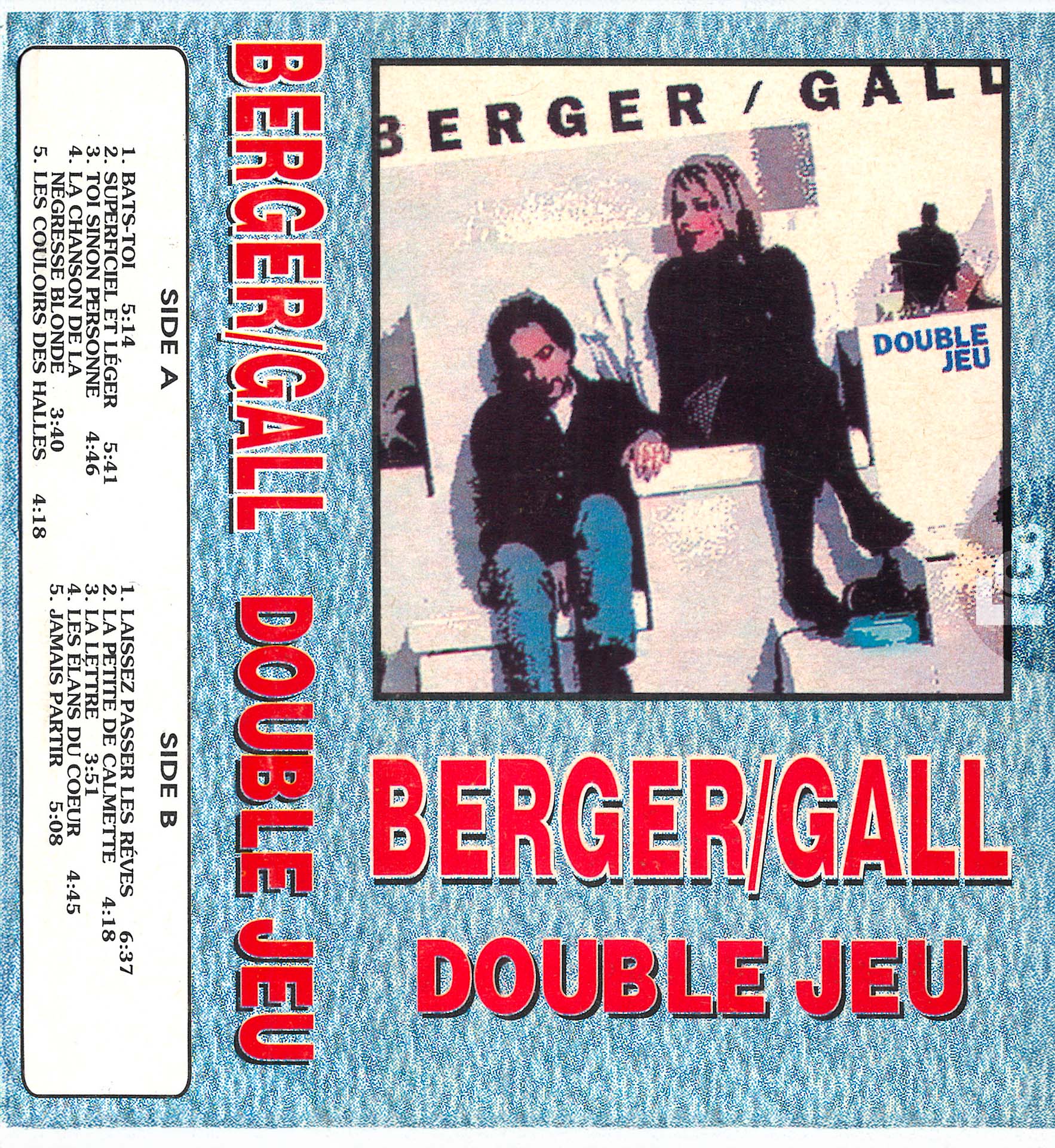 France Gall – K7 Double Jeu non officielle Arabie Saoudite 1992