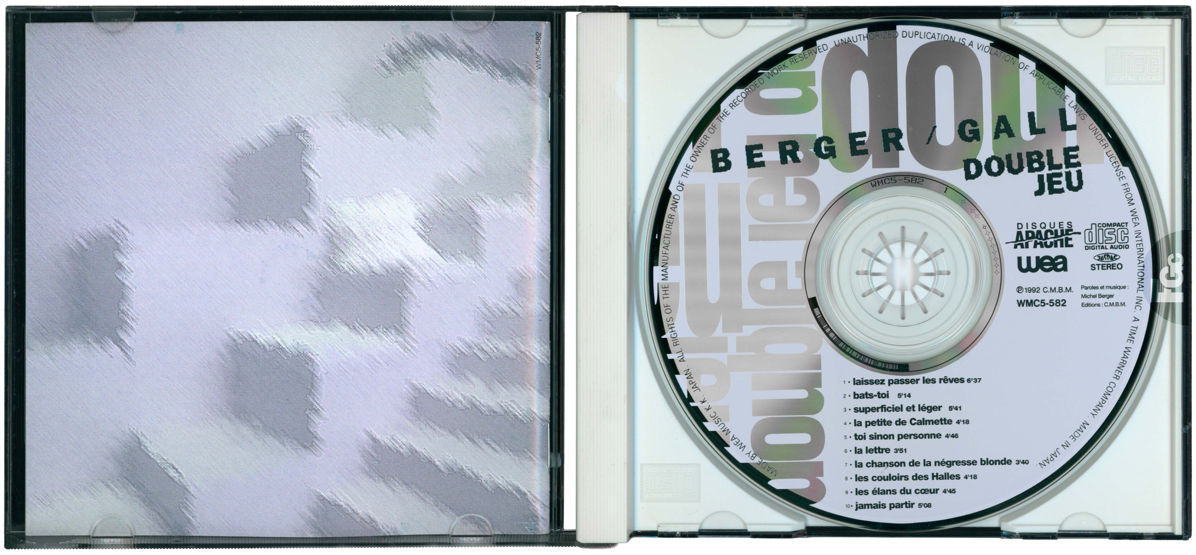 France Gall – CD Double Jeu Japon OBI 1993