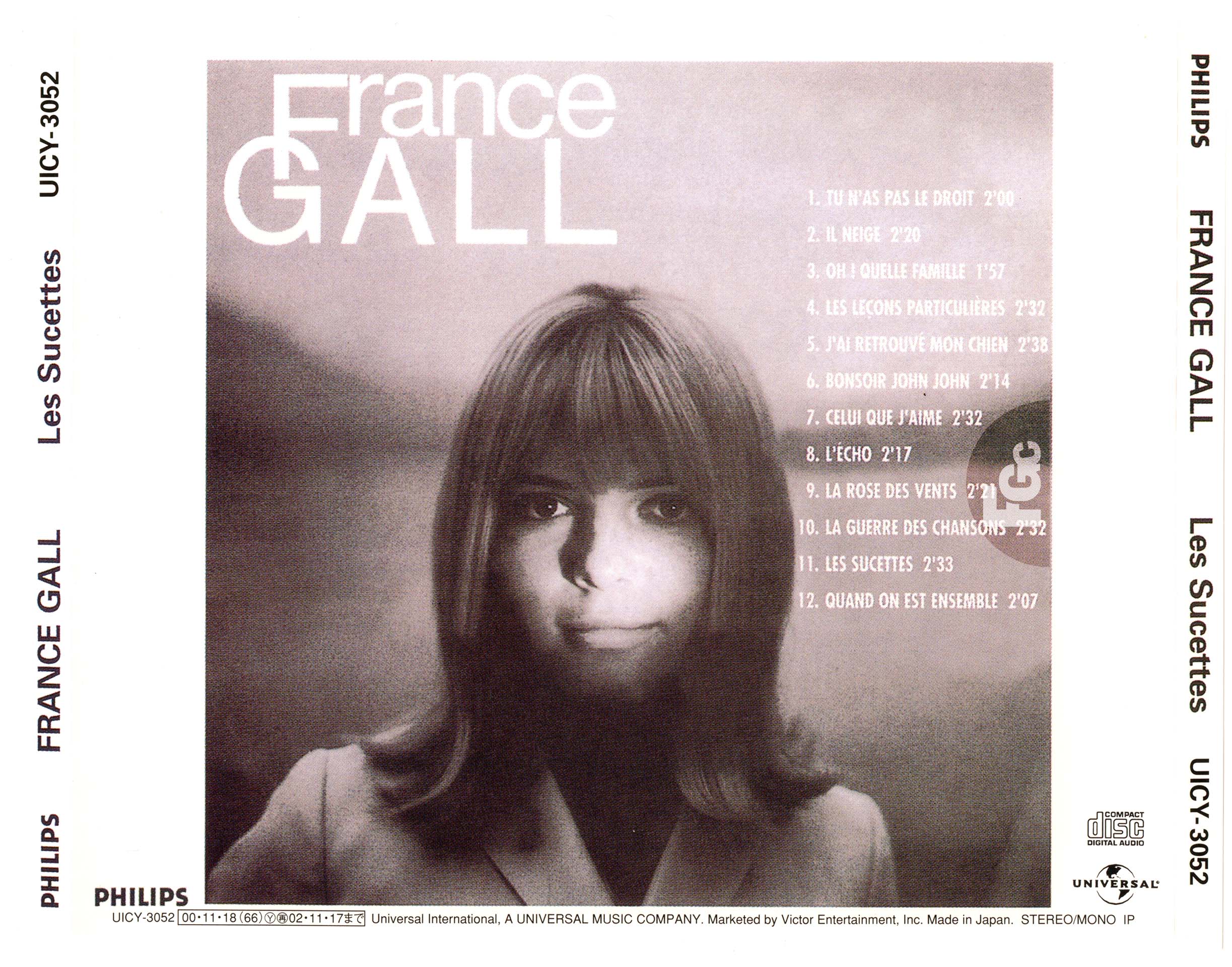France Gall – Les sucettes – CD Japon 2000 avec OBI