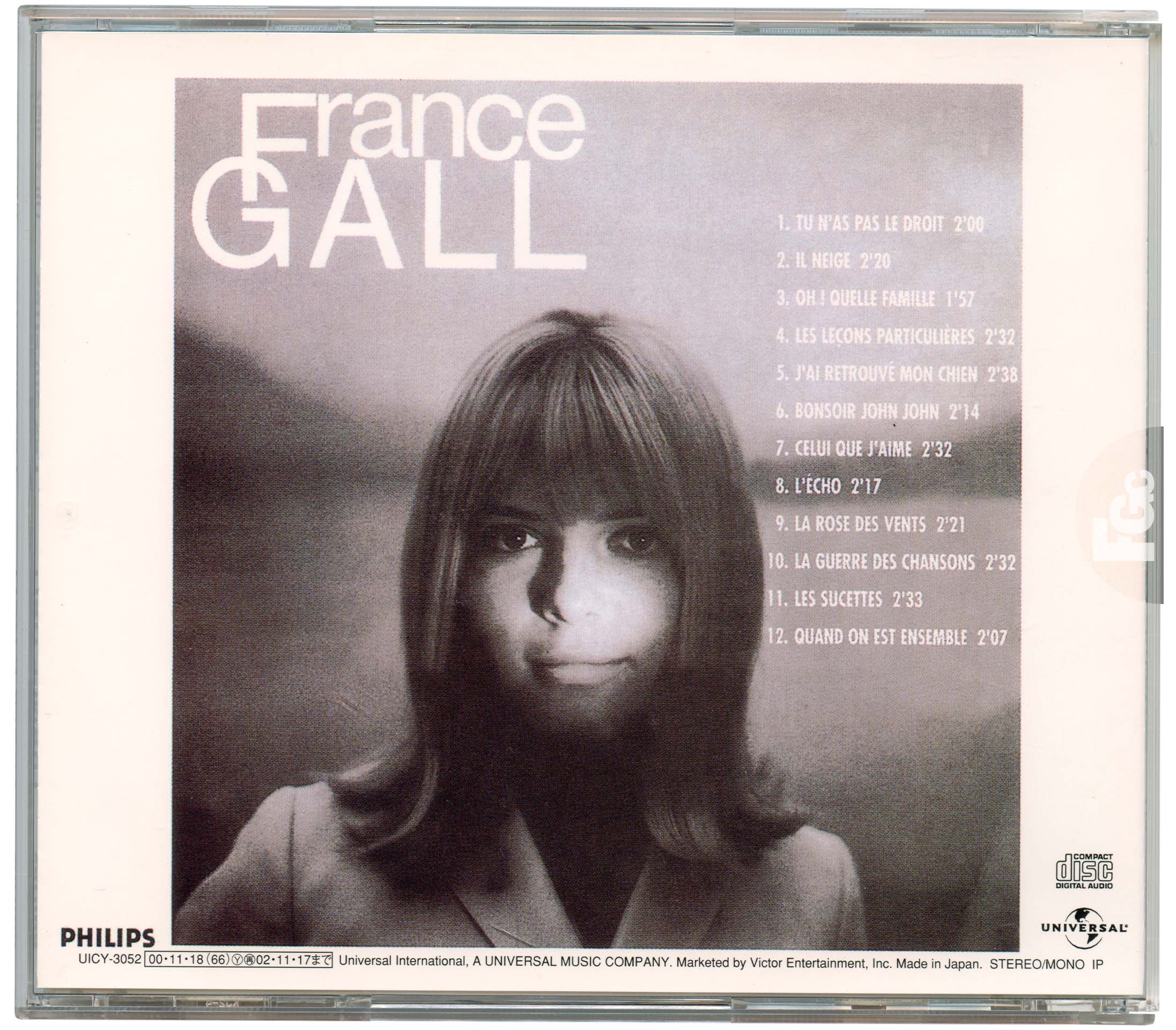 France Gall – Les sucettes – CD Japon 2000 avec OBI