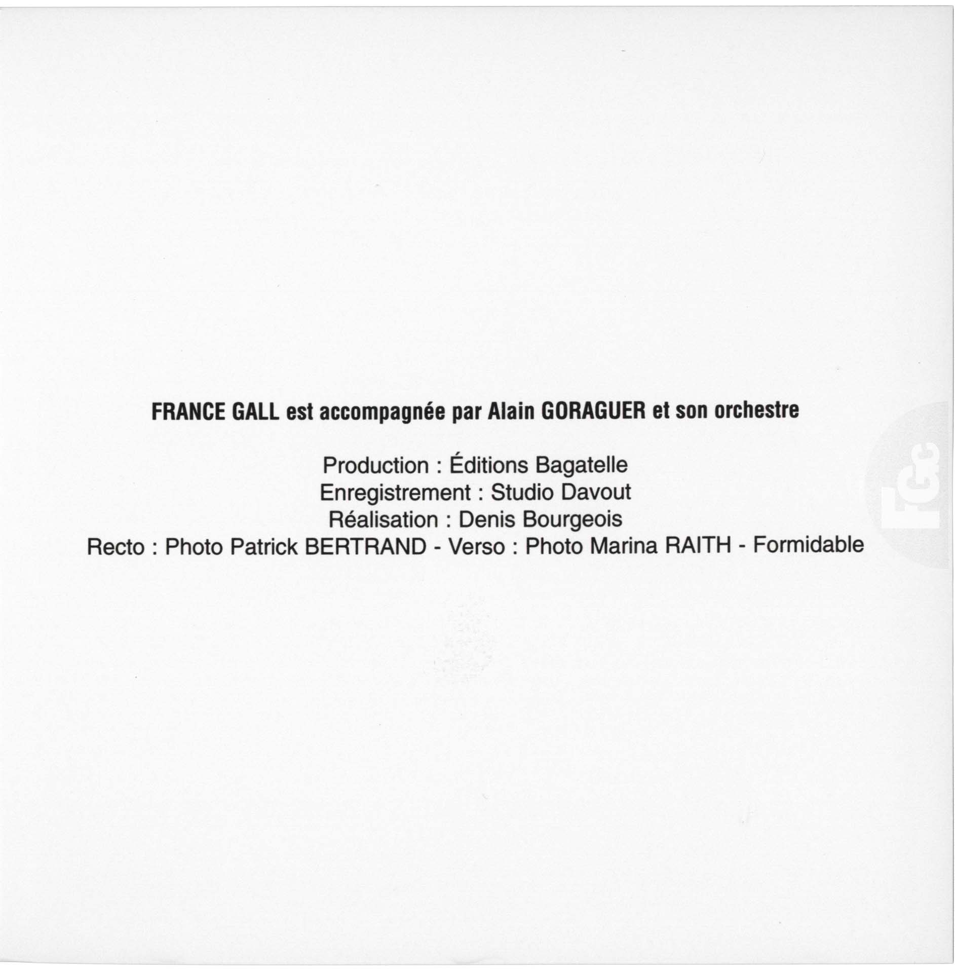 France Gall – Les sucettes – CD – édition France 2000