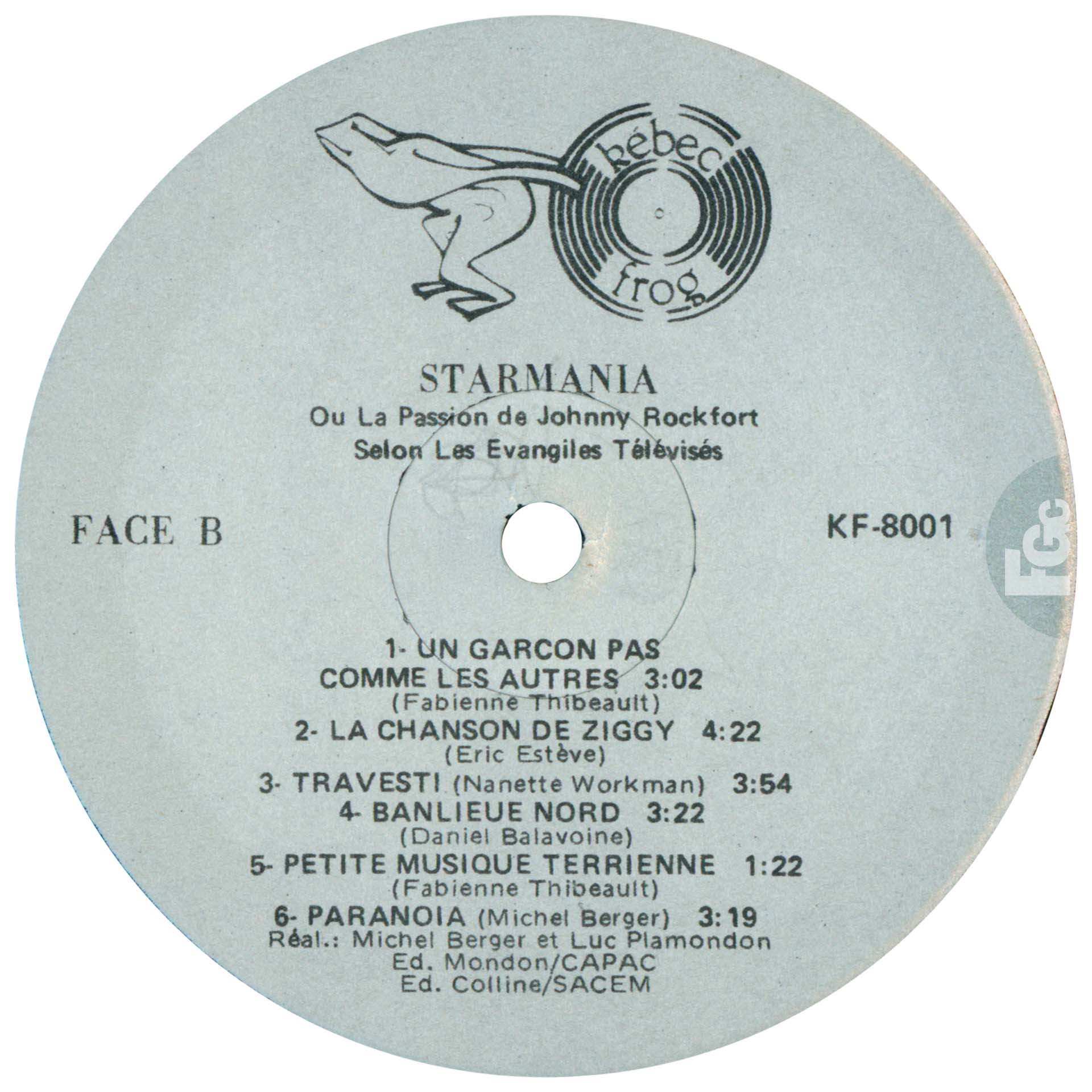 Starmania 33 tours ouvrant Canada 1978 première édition.