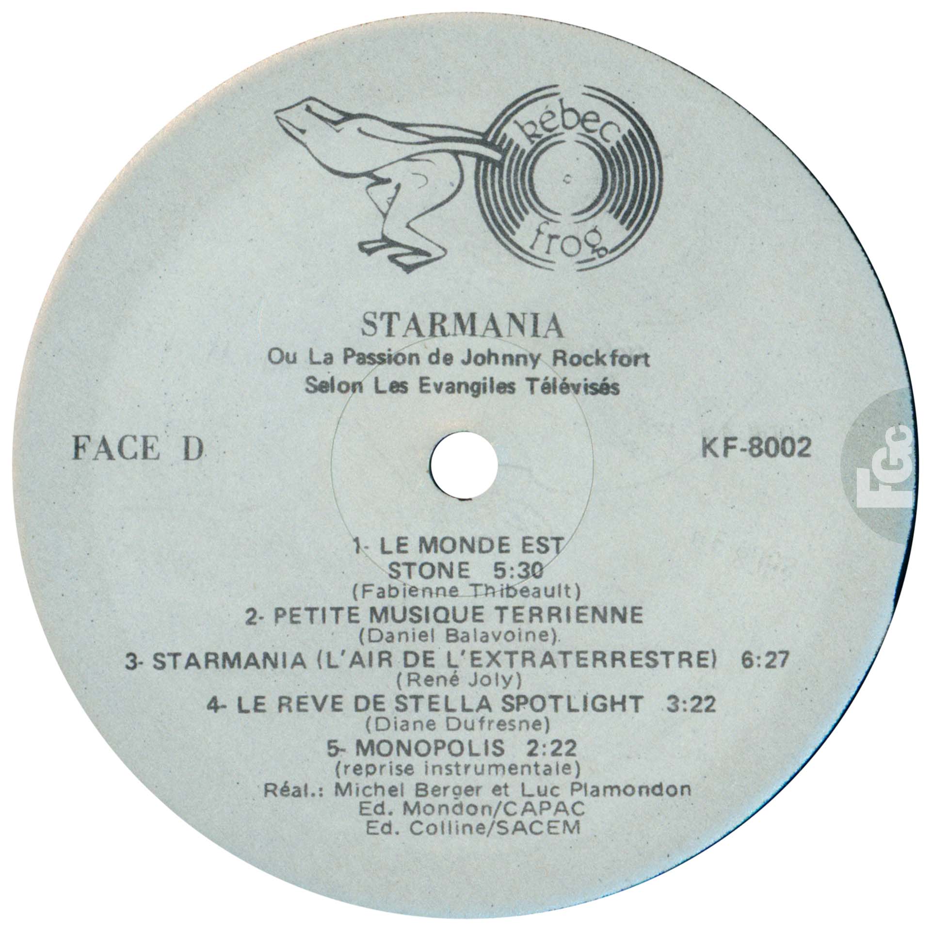Starmania 33 tours ouvrant Canada 1978 première édition.