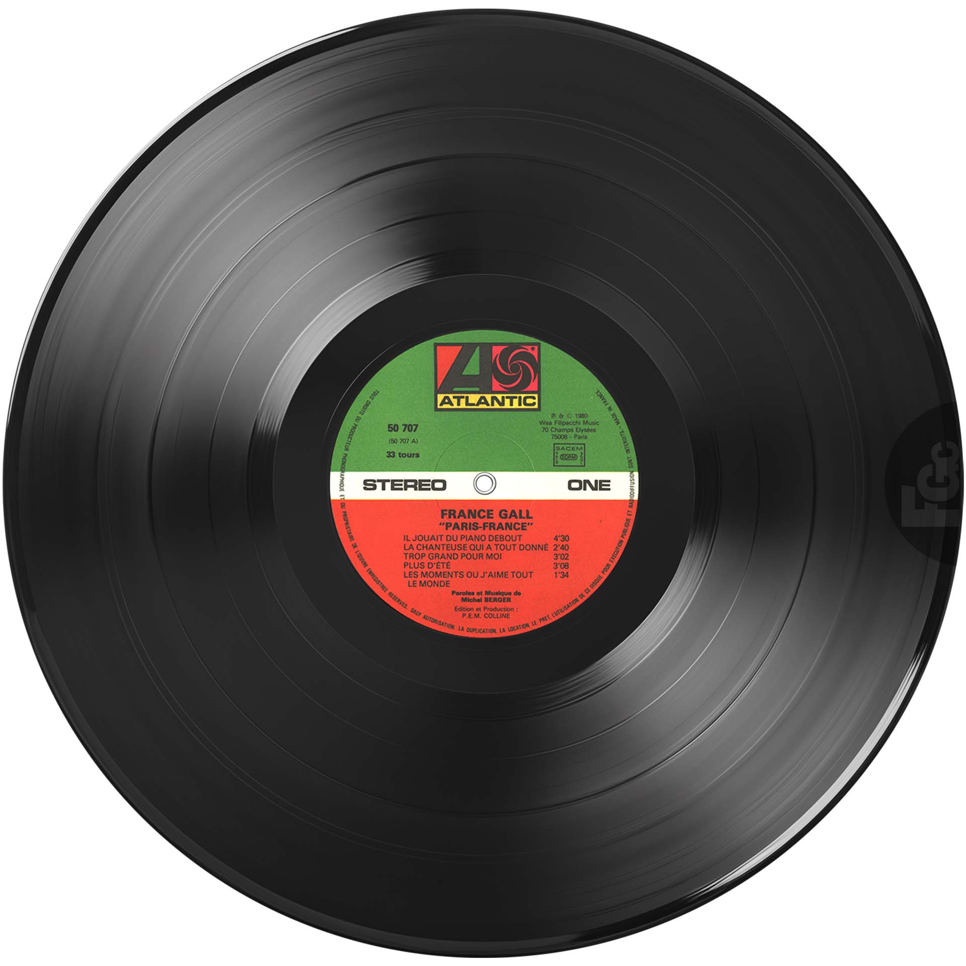 France Gall | 33 tours “Paris, France” | Pochette avec mention “Il jouait du piano debout”