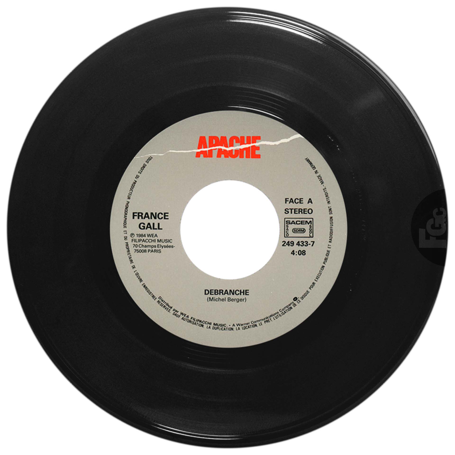 France Gall Débranche 45 tours Allemagne avril 1984.
