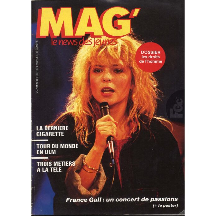 France Gall interview Mag’ octobre 1987 article presse.