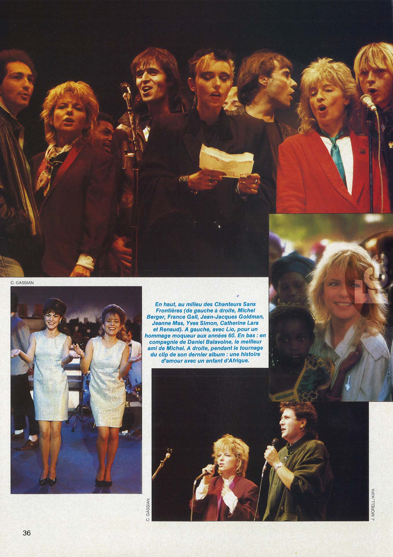 France Gall interview Mag’ octobre 1987 article presse.