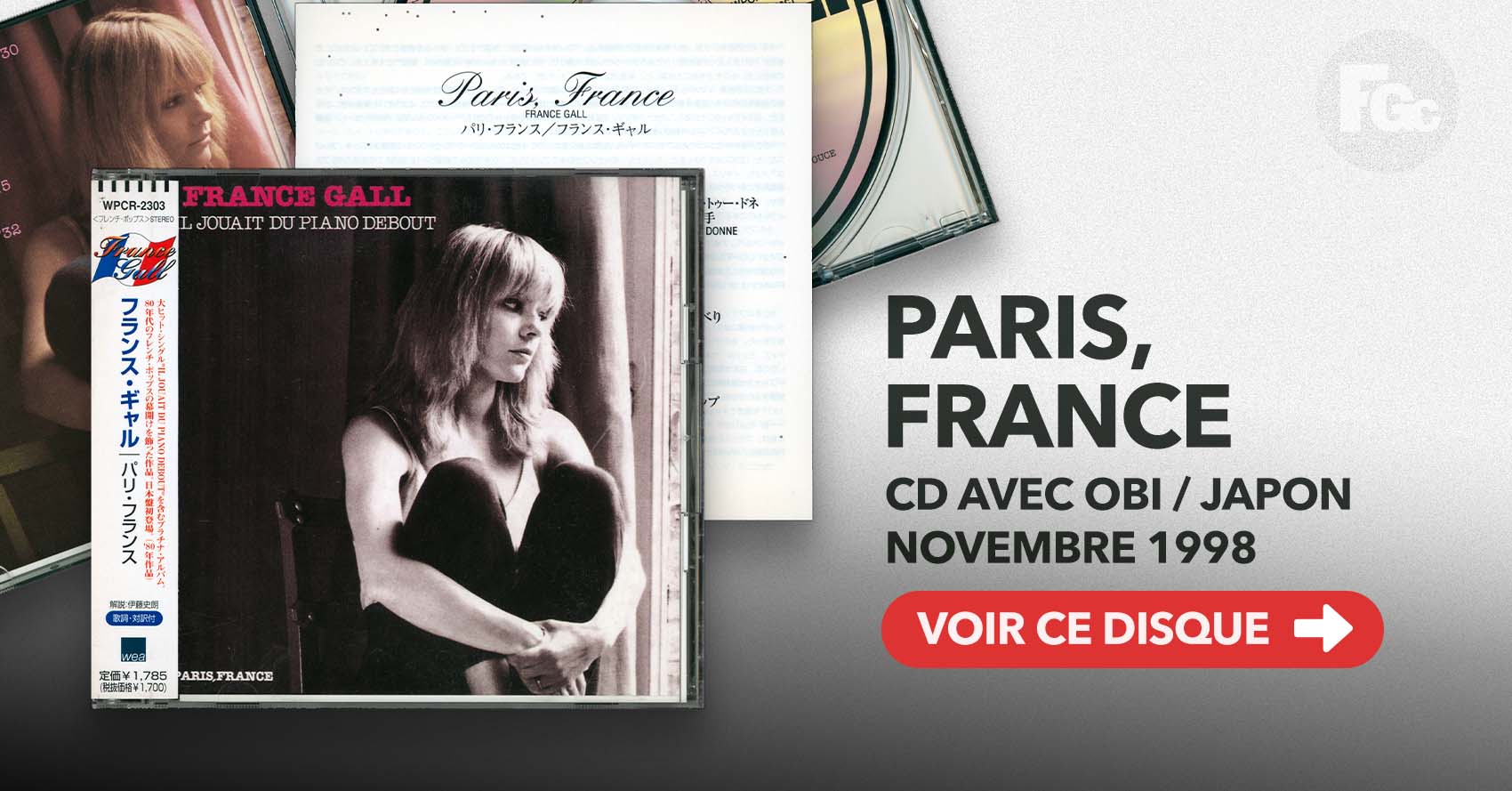 France Gall – Paris, France – CD Japon 1998 avec OBI