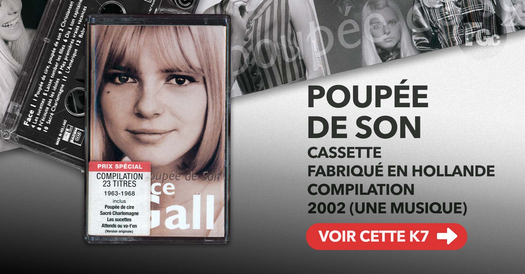 France Gall Poupée de son K7 2002 Une Musique.