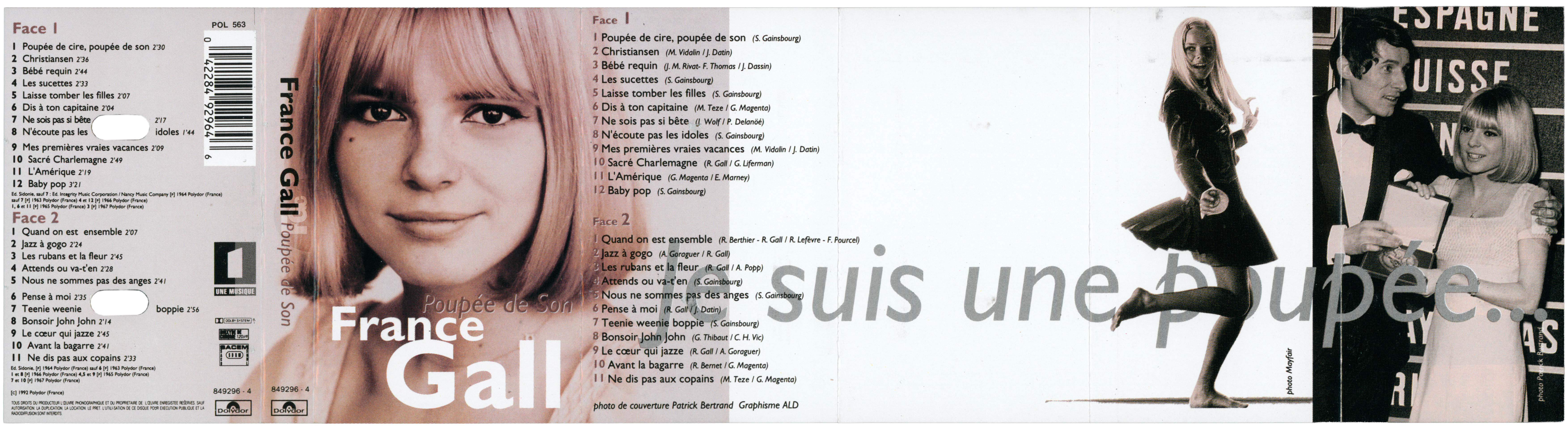 France Gall Poupée de son K7 2002 Une Musique.