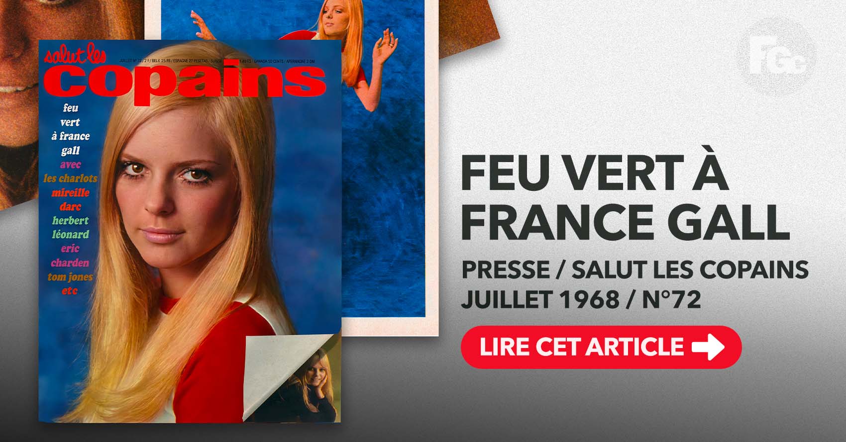 France Gall Salut les copains août 1968 Jean Marie Perier