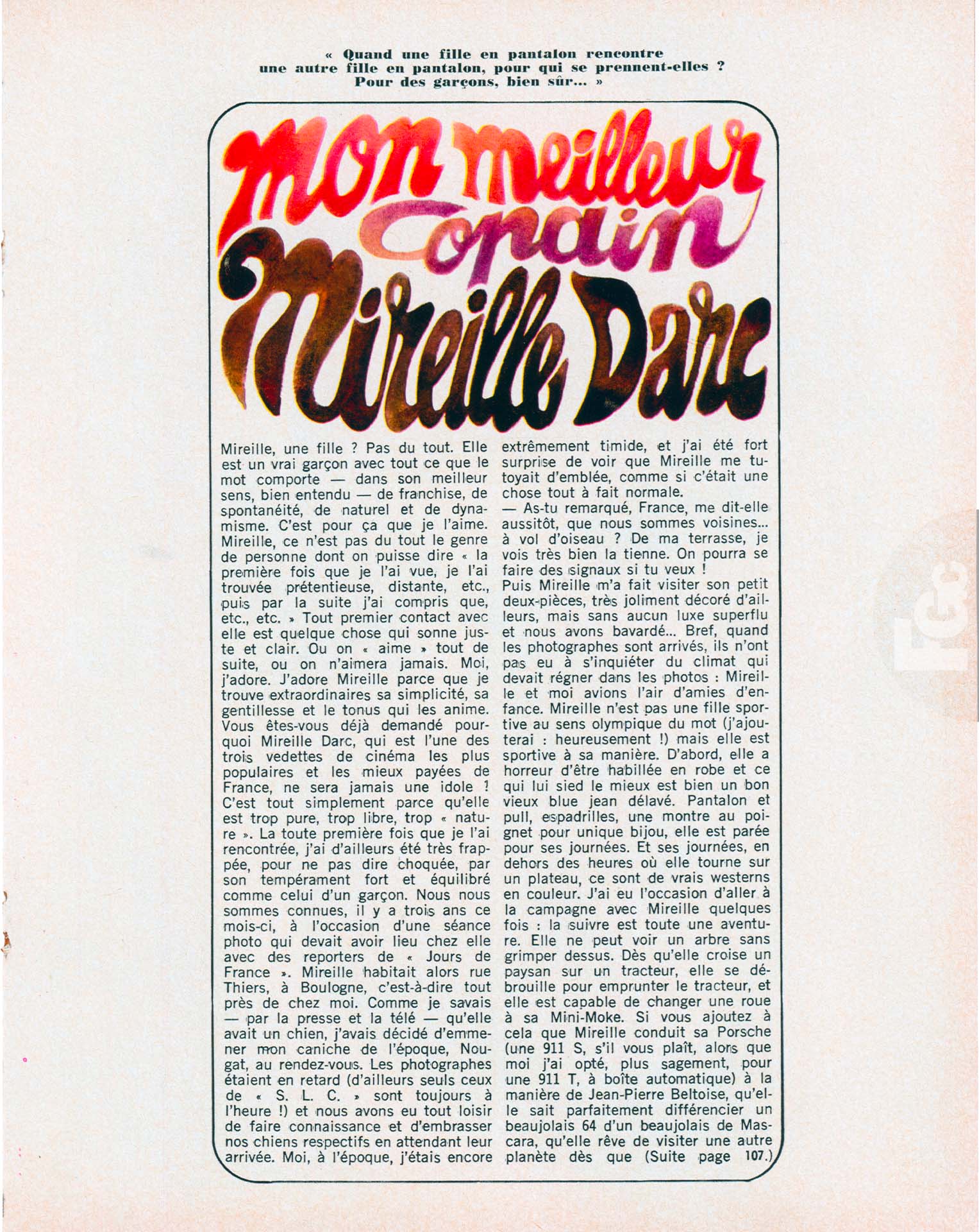 France Gall Salut les copains août 1968 Jean Marie Perier