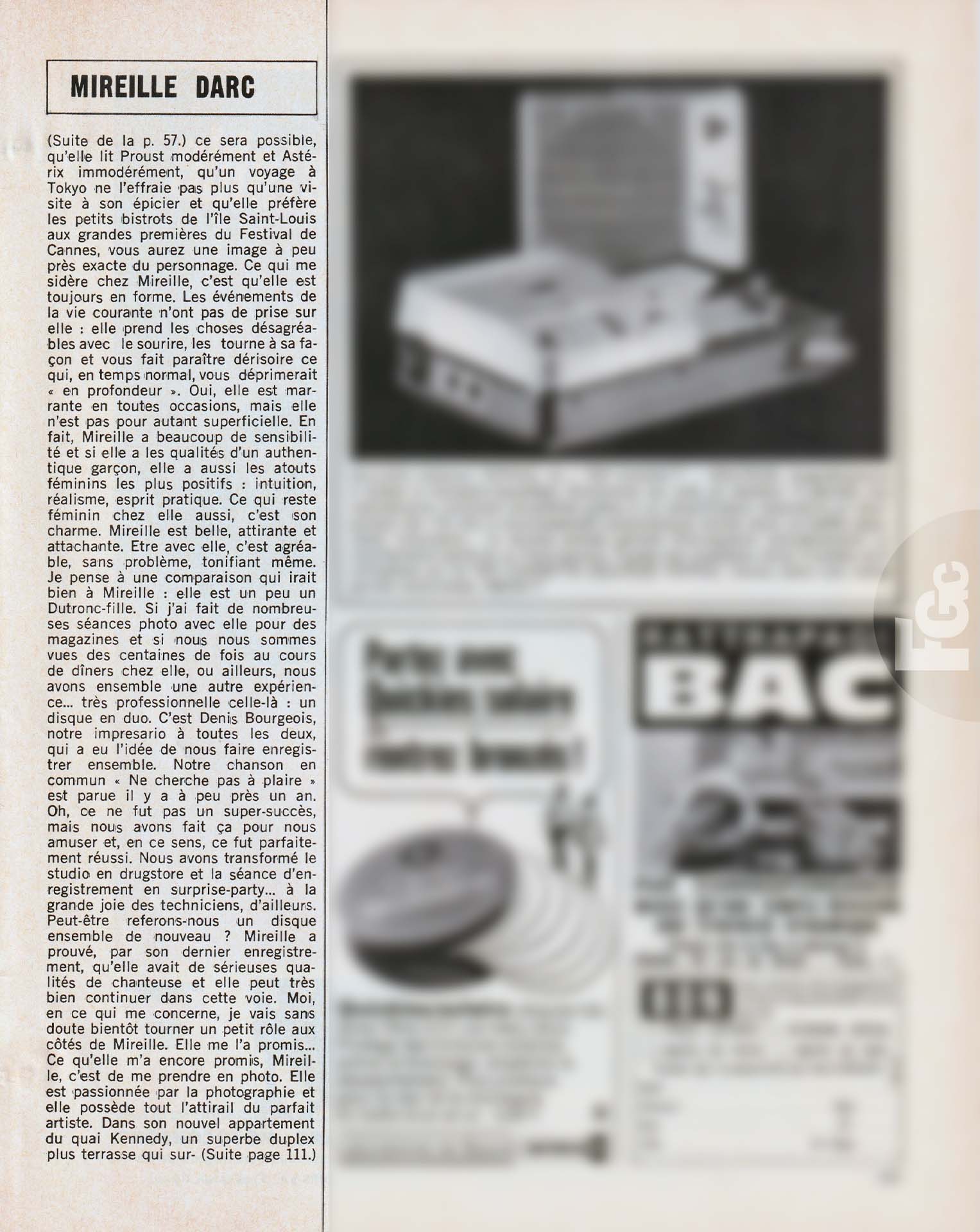 France Gall Salut les copains août 1968 Jean Marie Perier