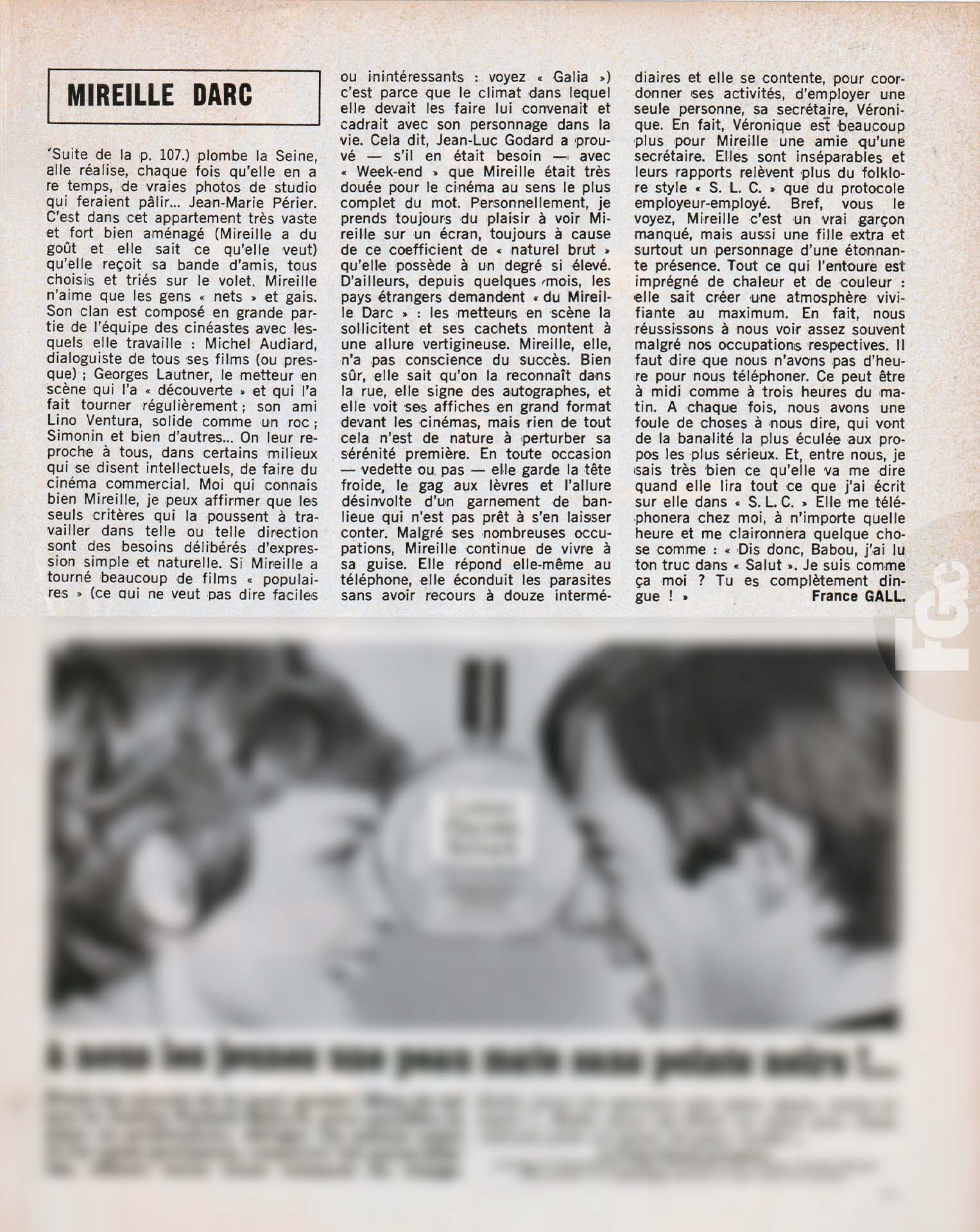 France Gall Salut les copains août 1968 Jean Marie Perier