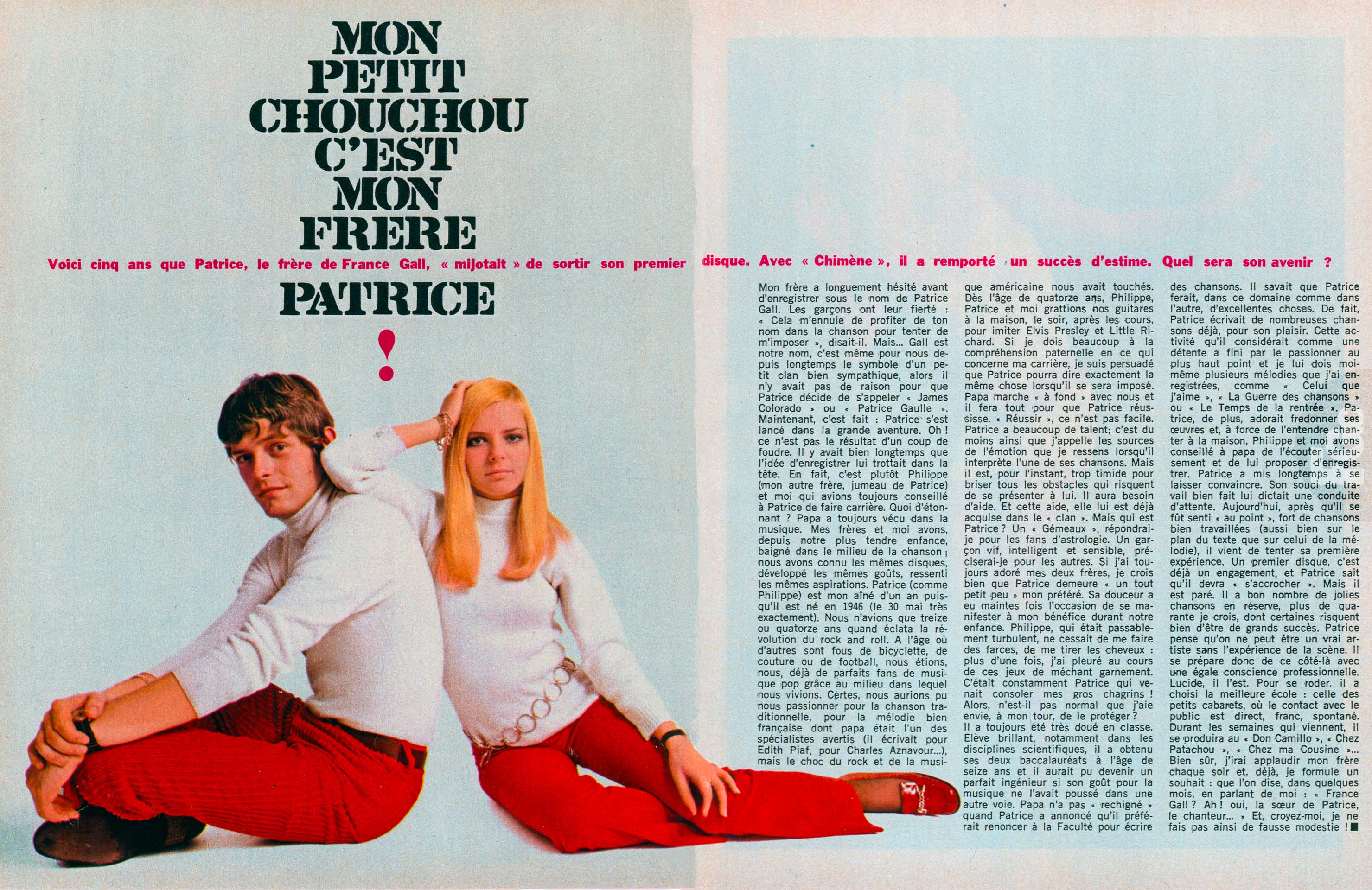 France Gall Salut les copains août 1968 Jean Marie Perier