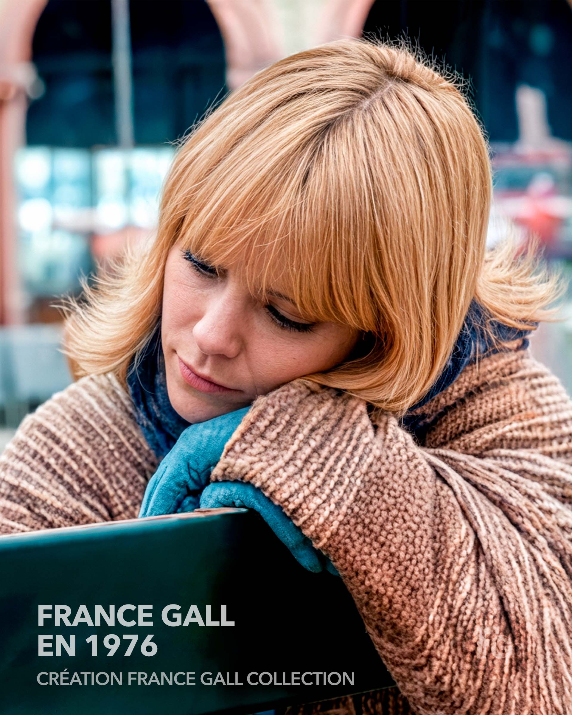 France Gall en 1976 - Place des Vosges à Paris - Création de la photo par France Gall Collection à partir de la vidéo du titre Je saurai être ton amie