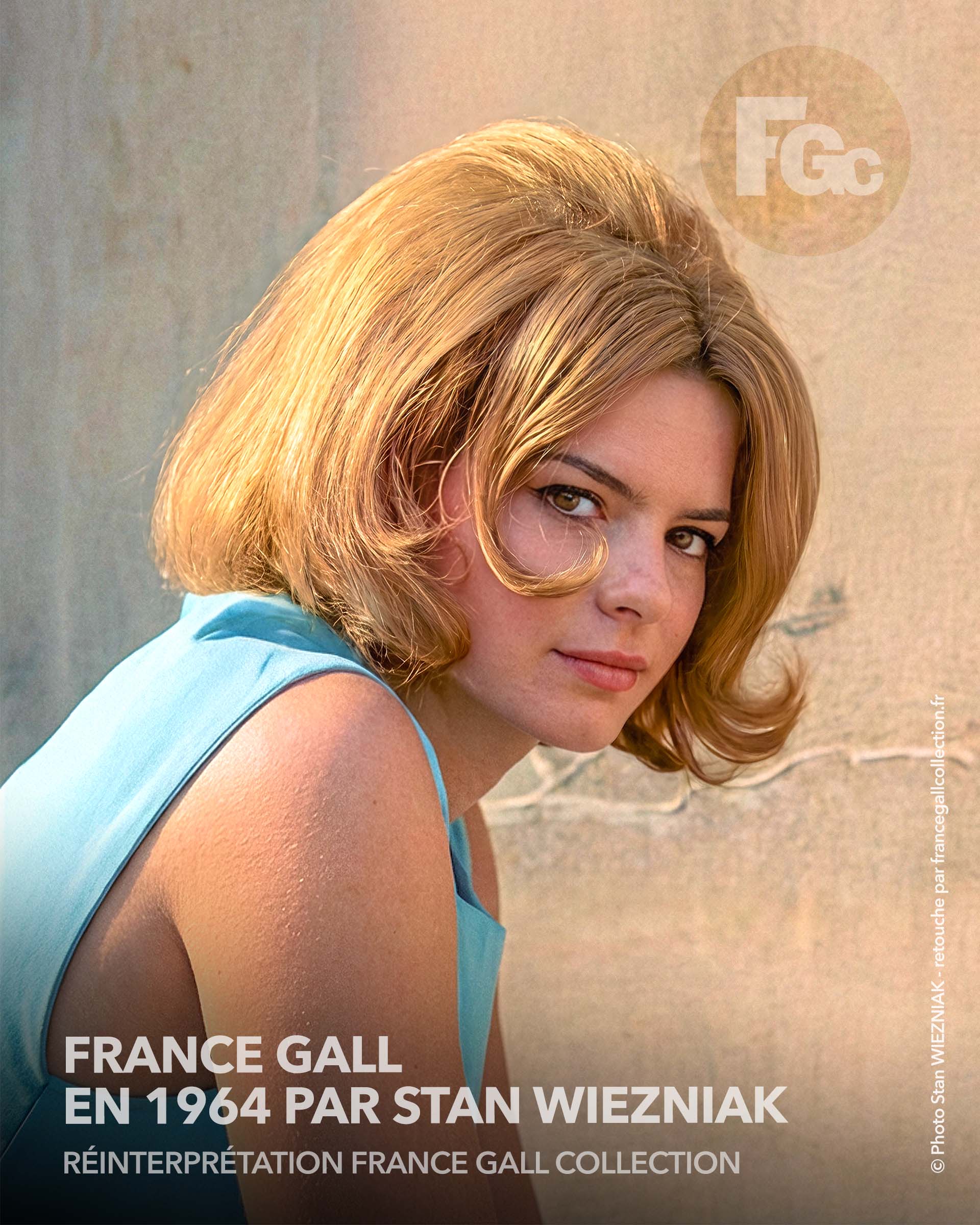 Photo de France Gall en 1964 de Stan Wiezniak réinterprétée par France Gall Collection