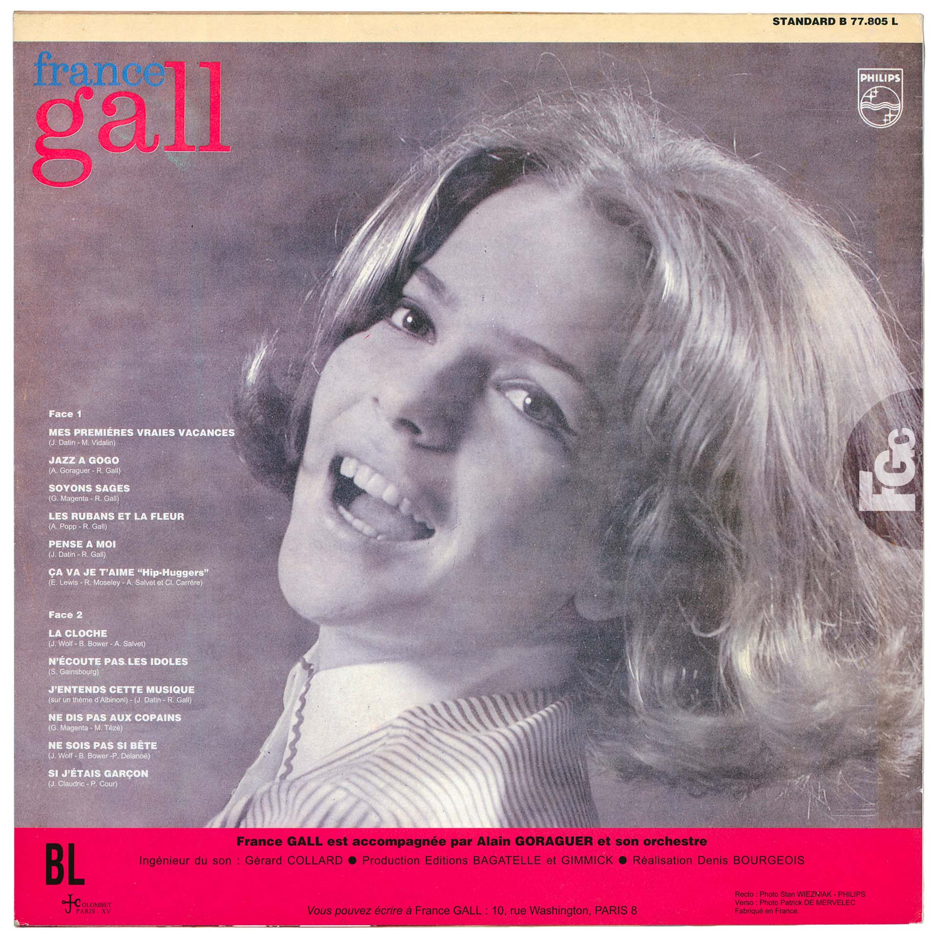 France Gall n°2 Mes premières vraies vacances LP UK 1990.
