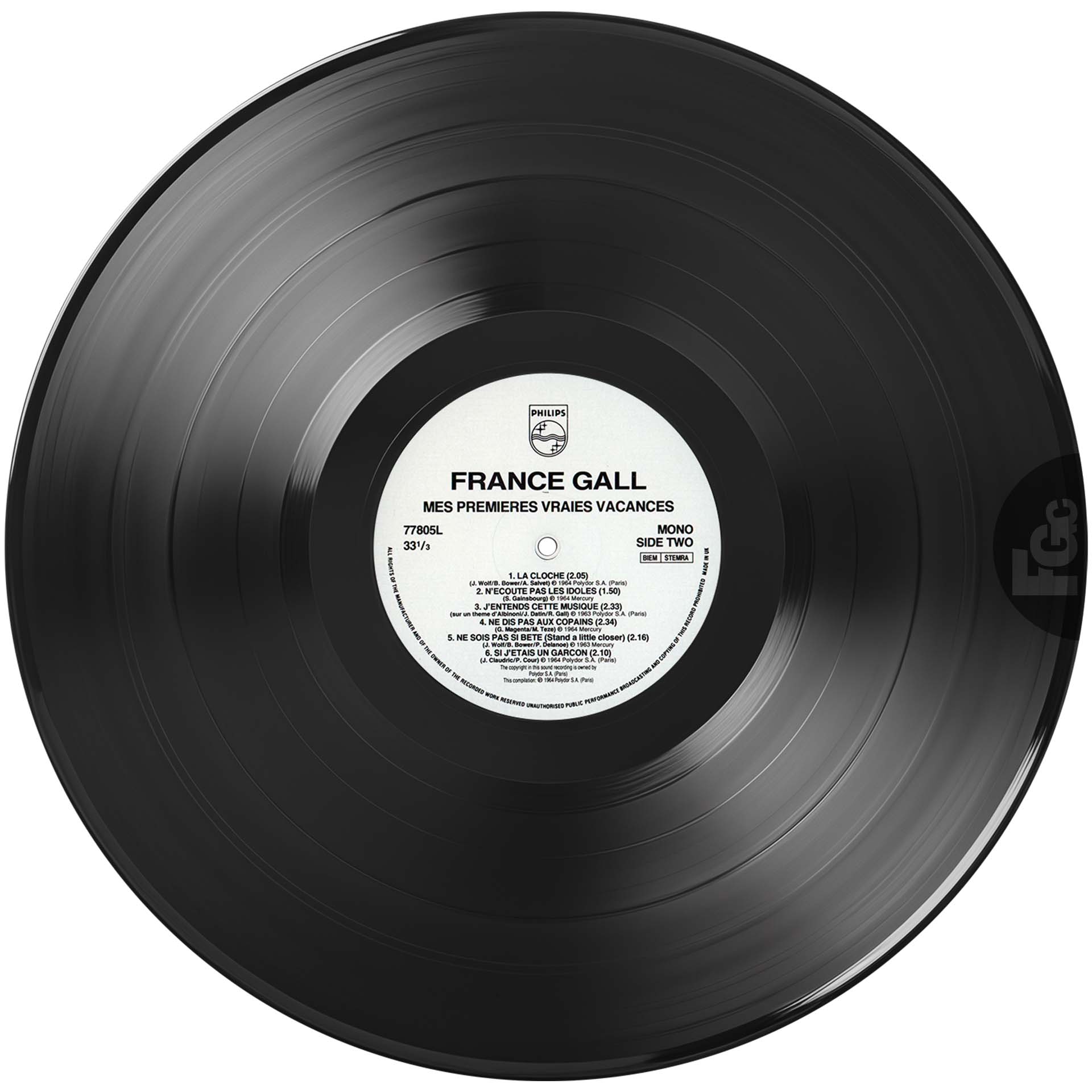 France Gall n°2 Mes premières vraies vacances LP UK 1990.