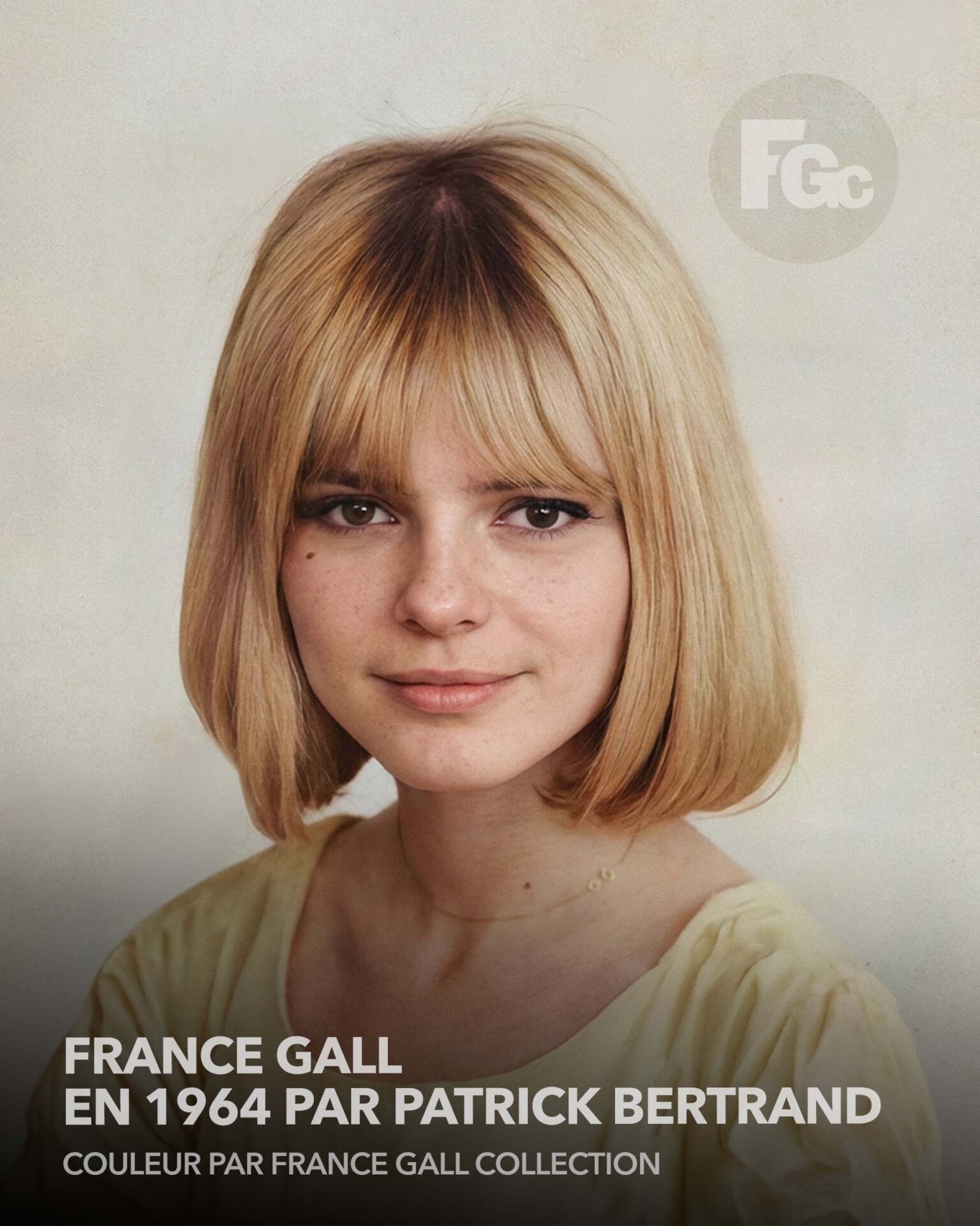 France Gall - 1964 / Photo Patrick Bertrand / Mise en couleur francegallcollection.fr