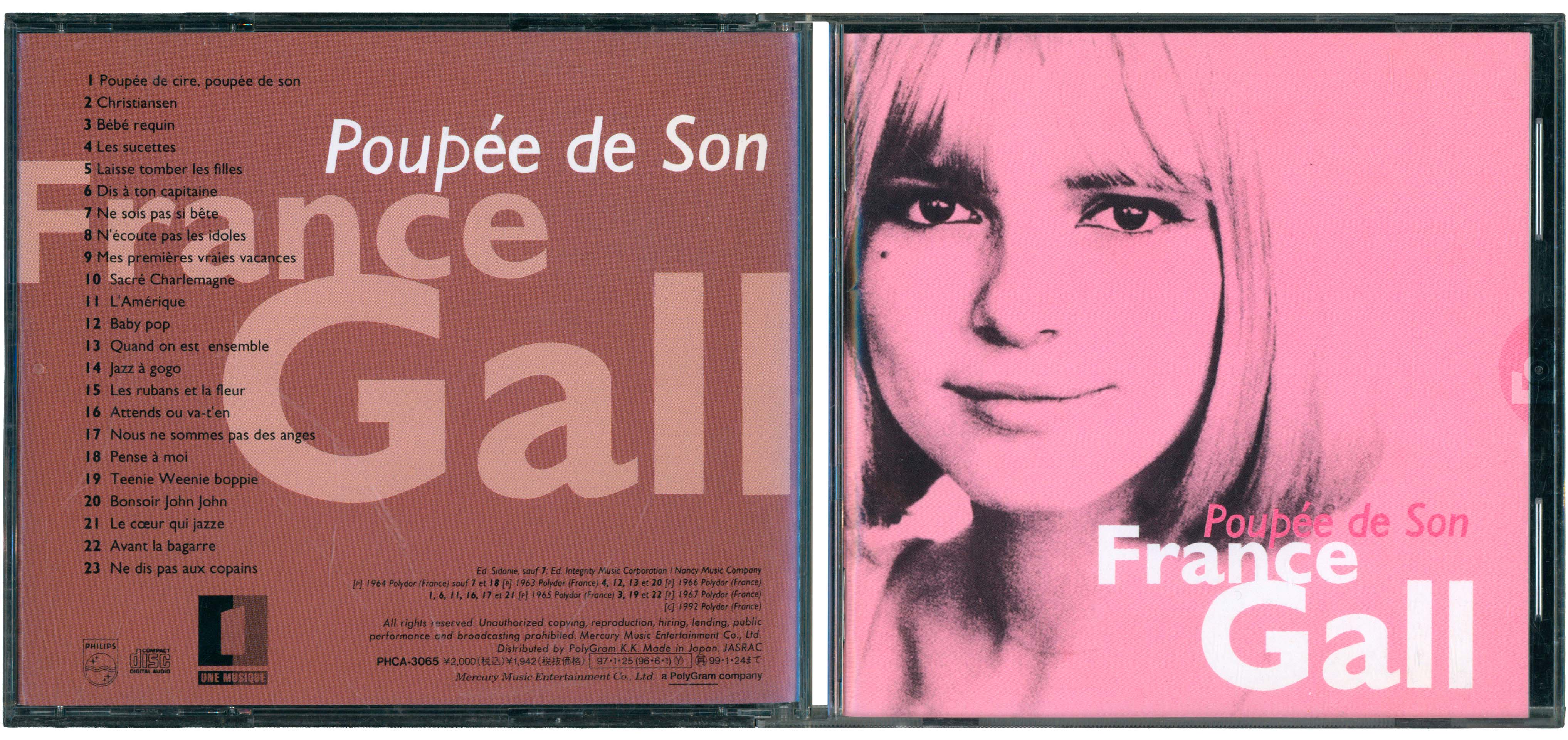 France Gall Poupée de son CD Japon 1997 OBI compilation.