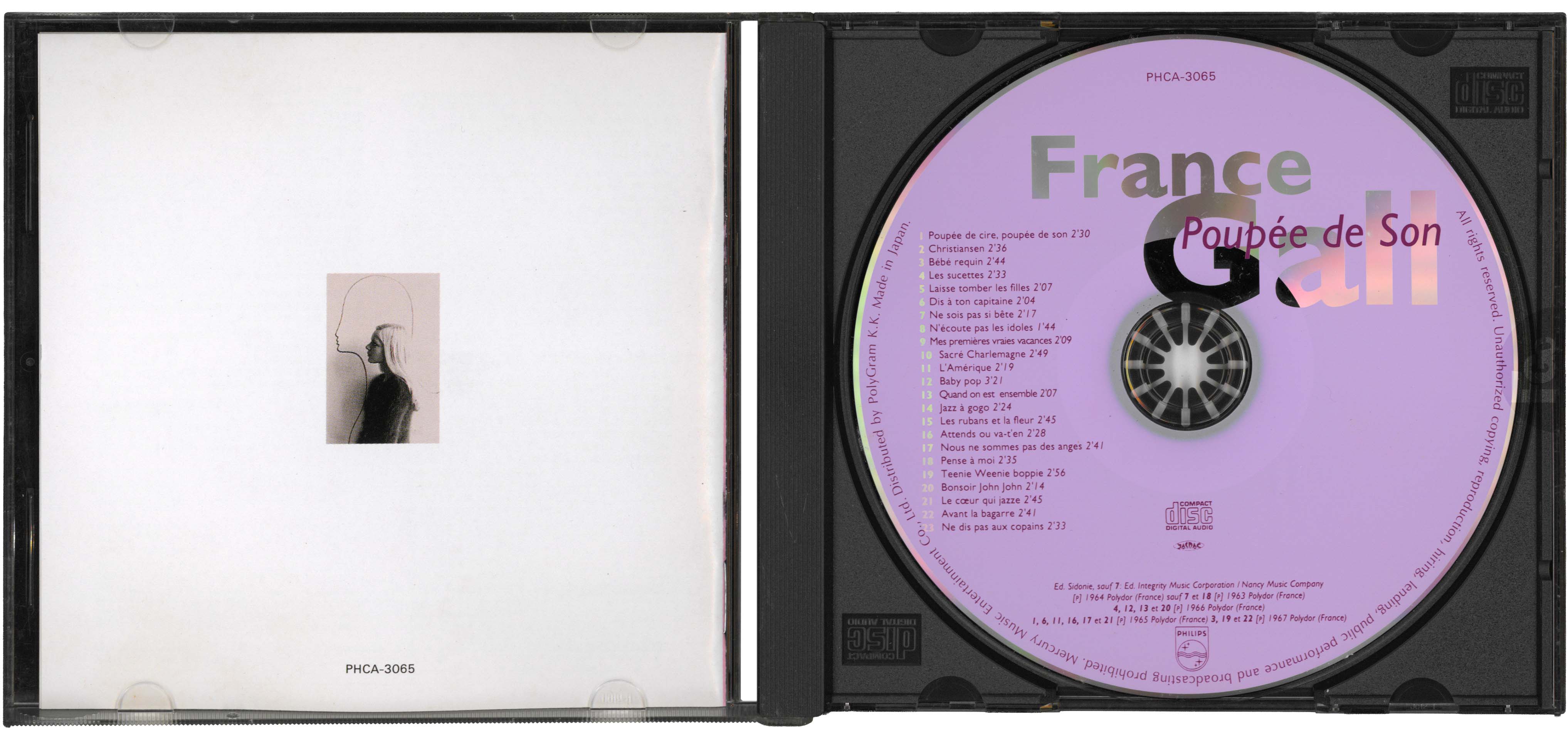 France Gall Poupée de son CD Japon 1997 OBI compilation.