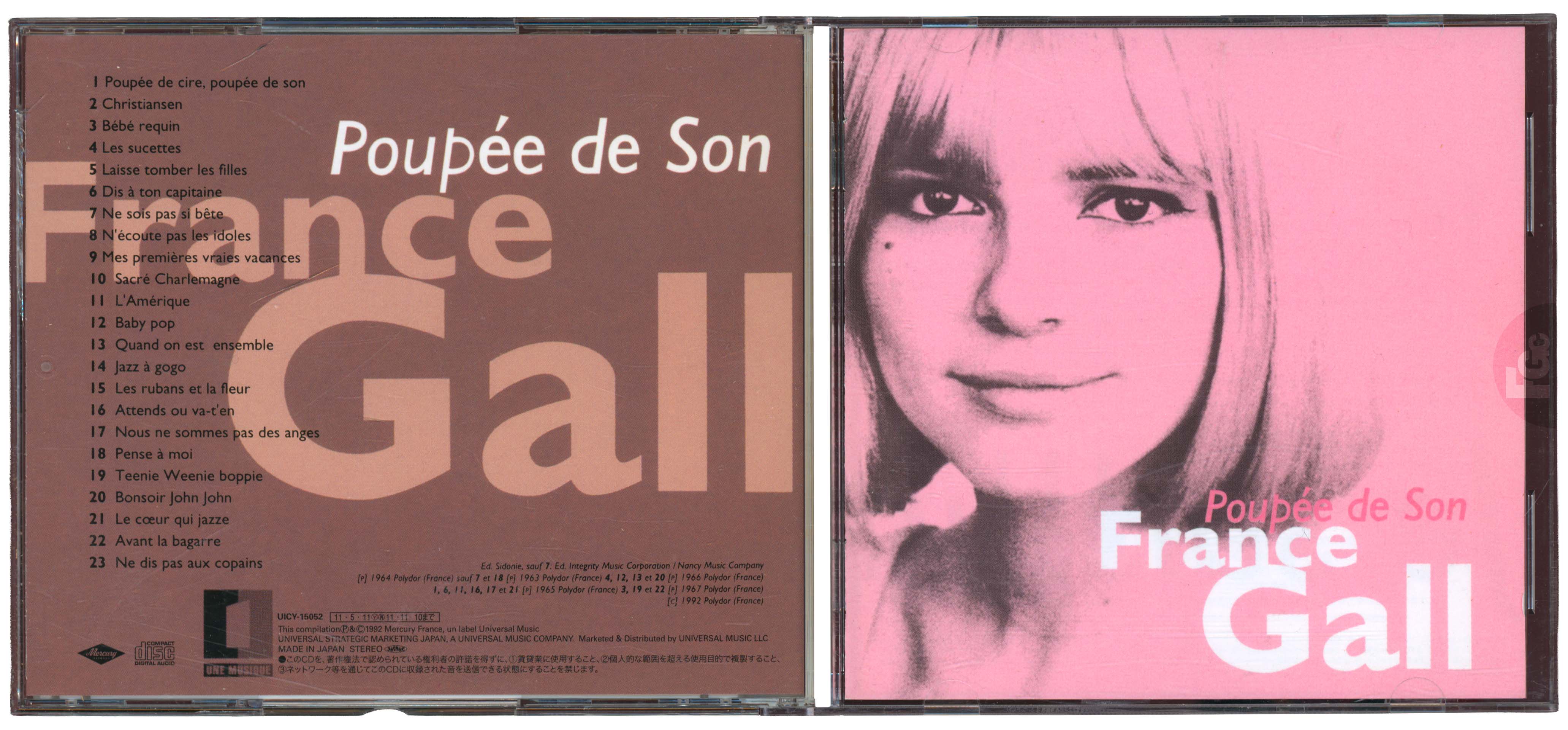 France Gall Poupée de son CD Japon 2011 OBI compilation.