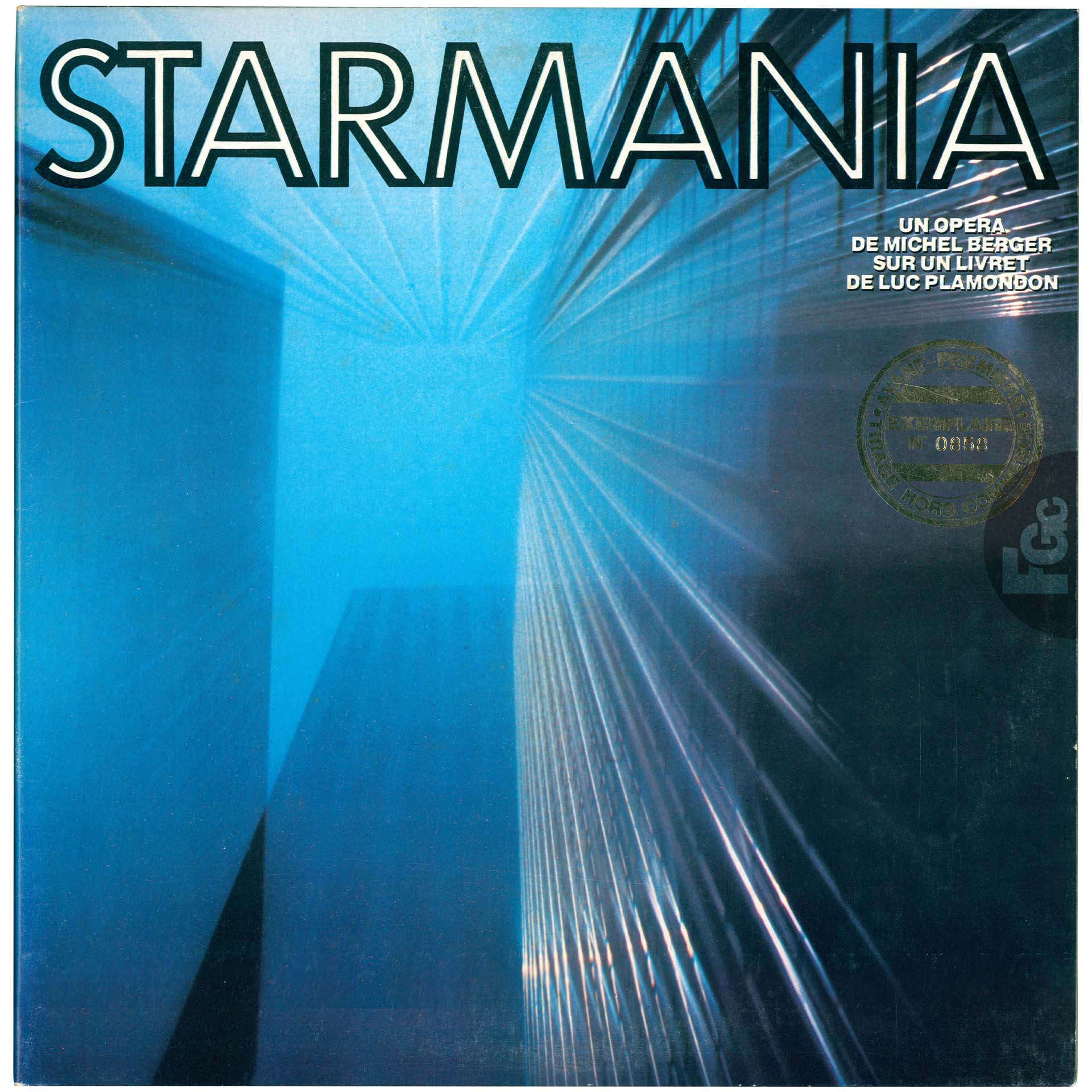Starmania promo 0858 France 33 tours 1978.