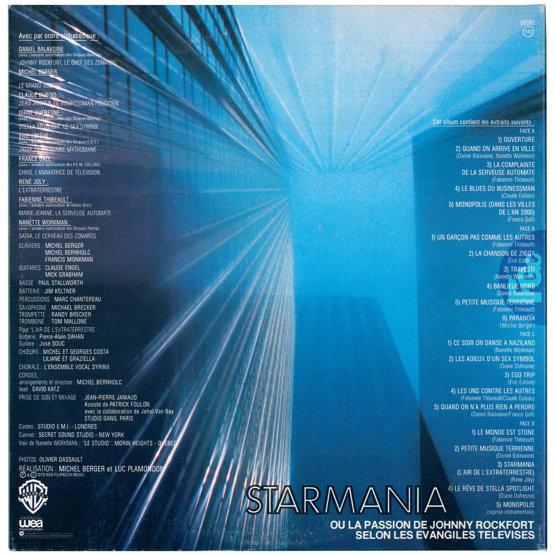 Starmania promo 0858 France 33 tours 1978.