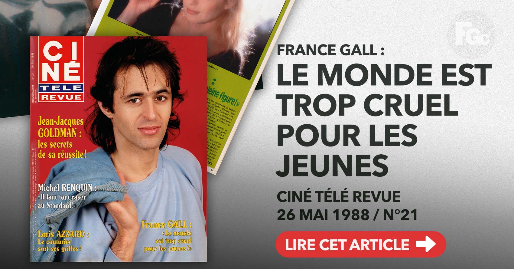 France Gall dans le magazine Ciné Télé Revue en mai 1988