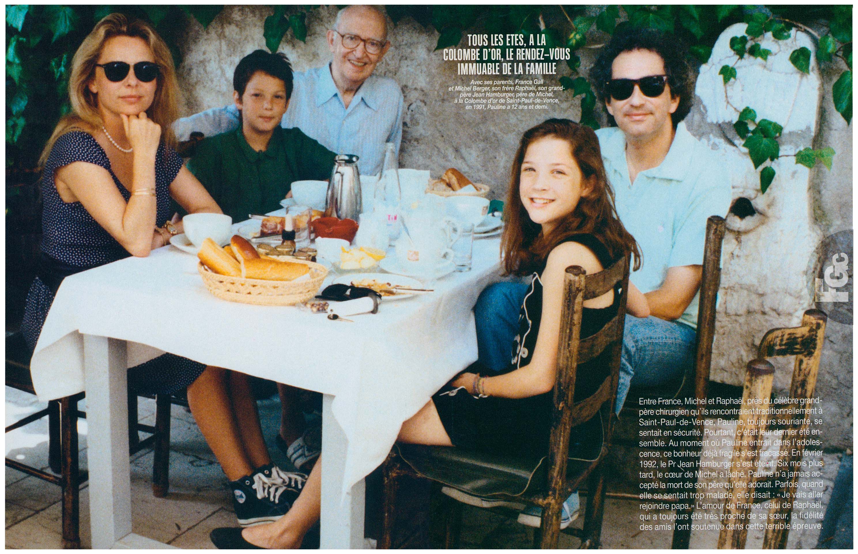 Article Paris Match 1997, France Gall et Pauline