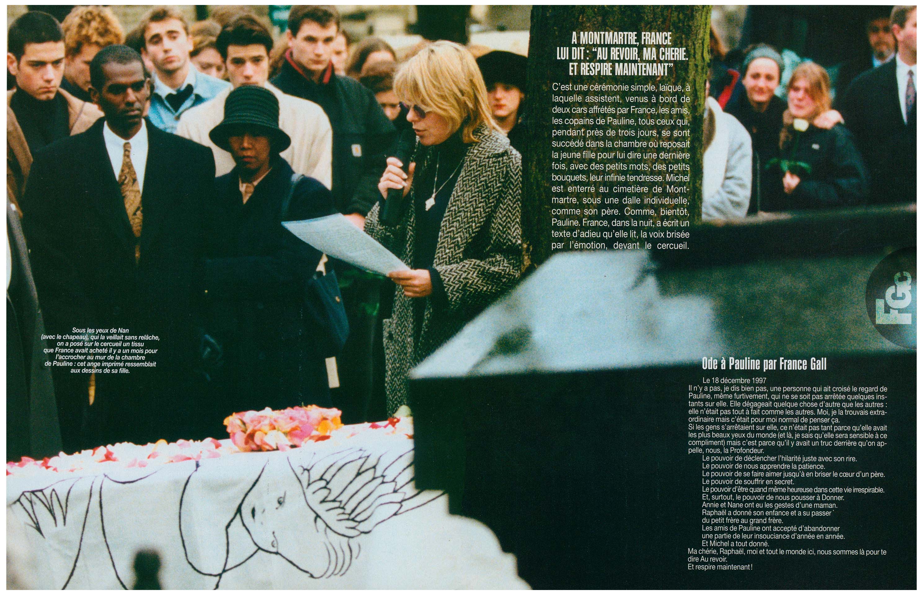 Article Paris Match 1997, France Gall et Pauline