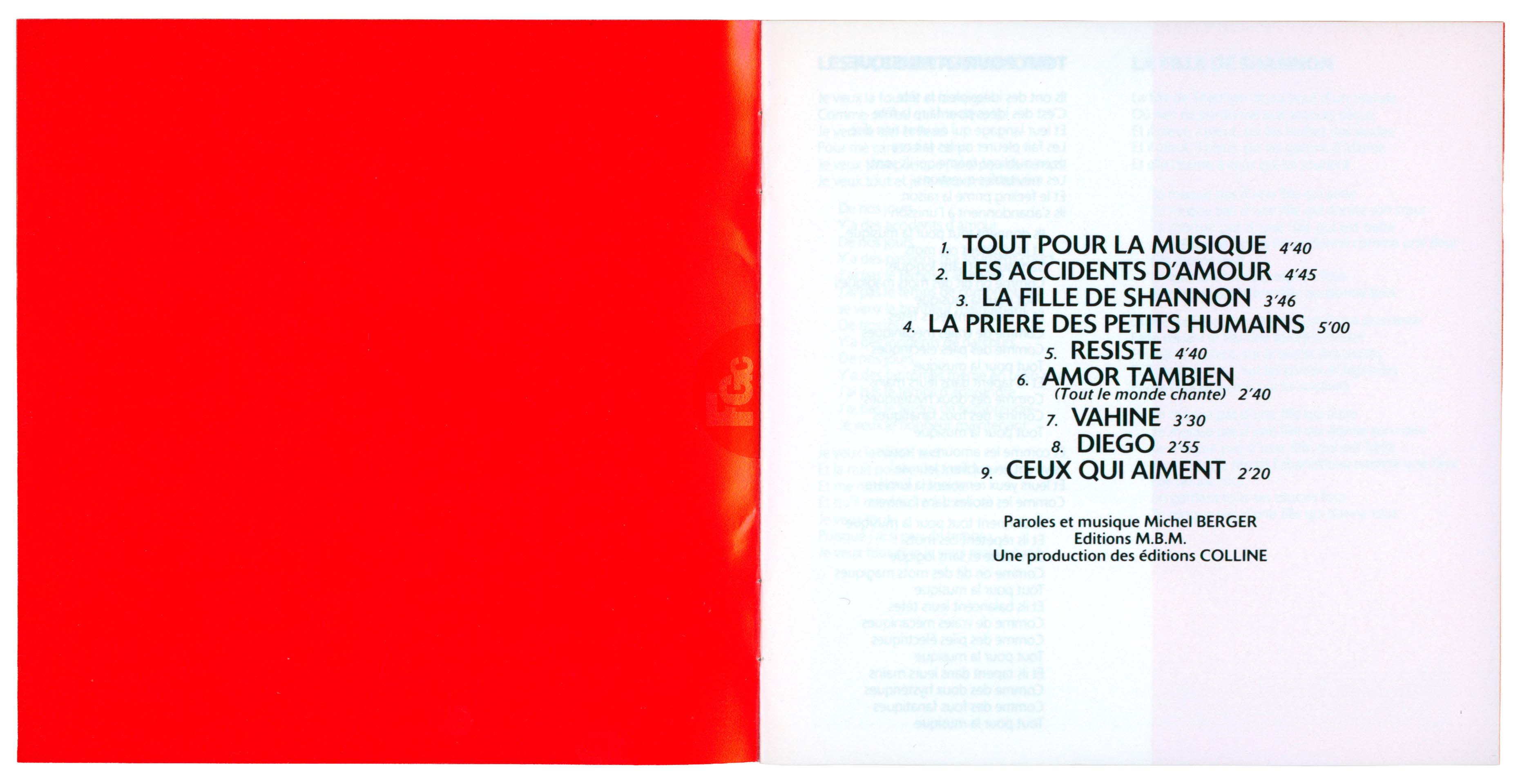 CD Tout pour la musique France Gall Warner Japan WPCR-2304 1998 avec OBI