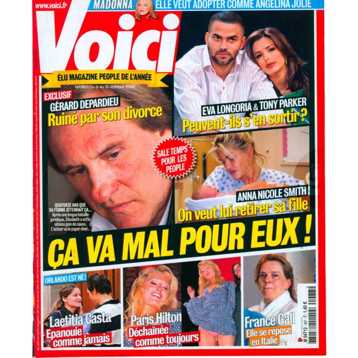 Article Voici 2006, France Gall 59 ans cure Merano Italie