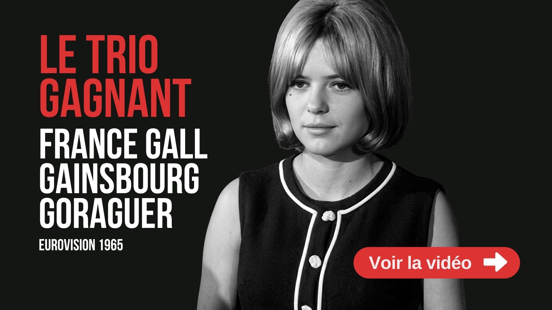 France Gall - Gainsbourg - Goraguer | Interview Eurovision mars 1965 | Pierre Louis