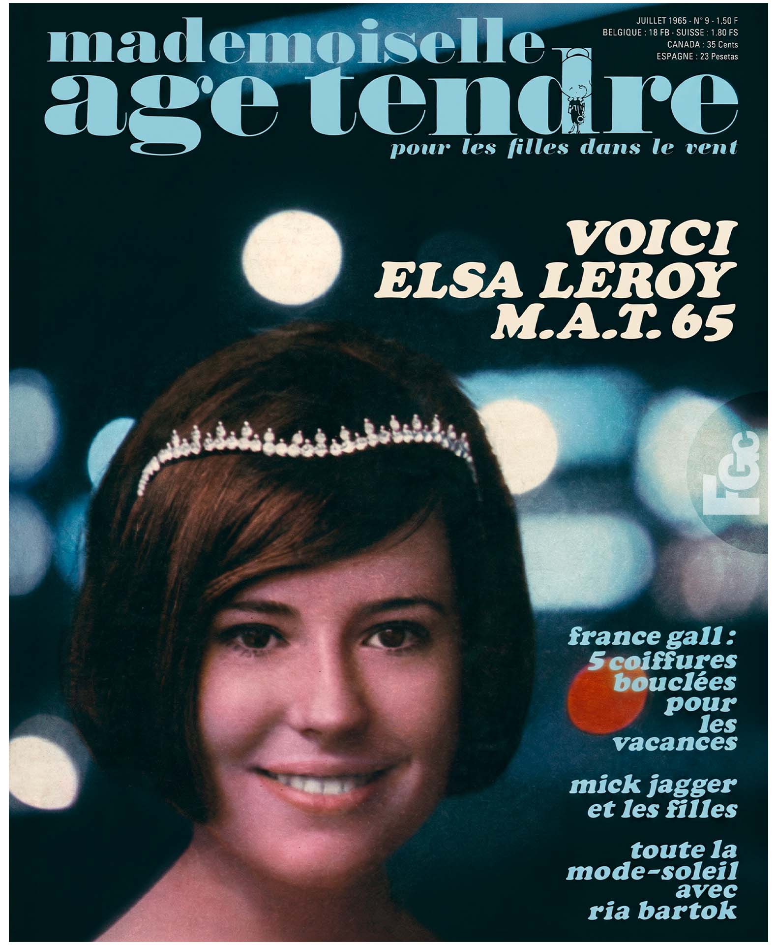 Article Mademoiselle âge tendre 1965, France Gall coiffures été