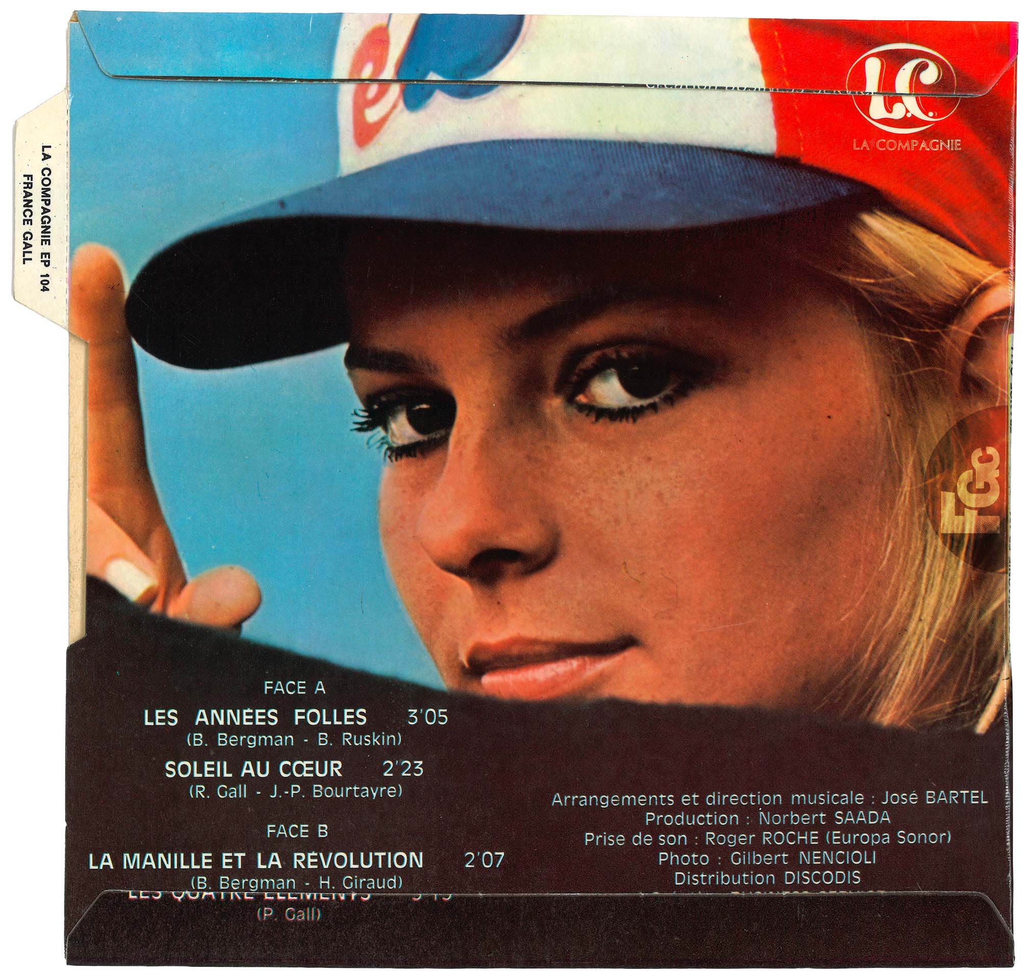 EP Les années folles France Gall La Compagnie EP 104 1969 languette rondelle bleue