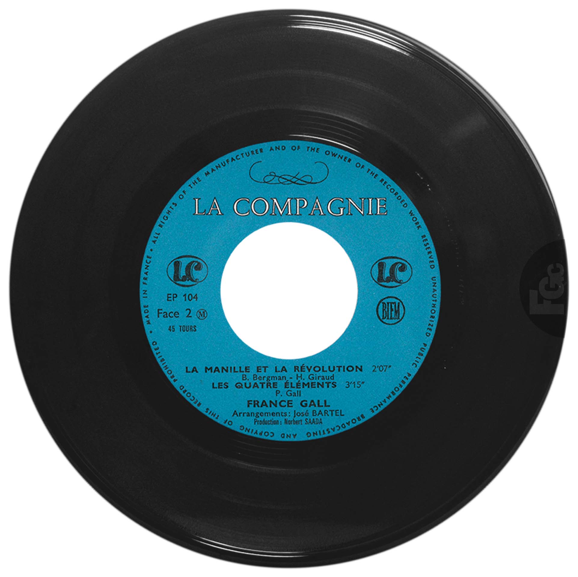 EP Les années folles France Gall La Compagnie EP 104 1969 languette rondelle bleue
