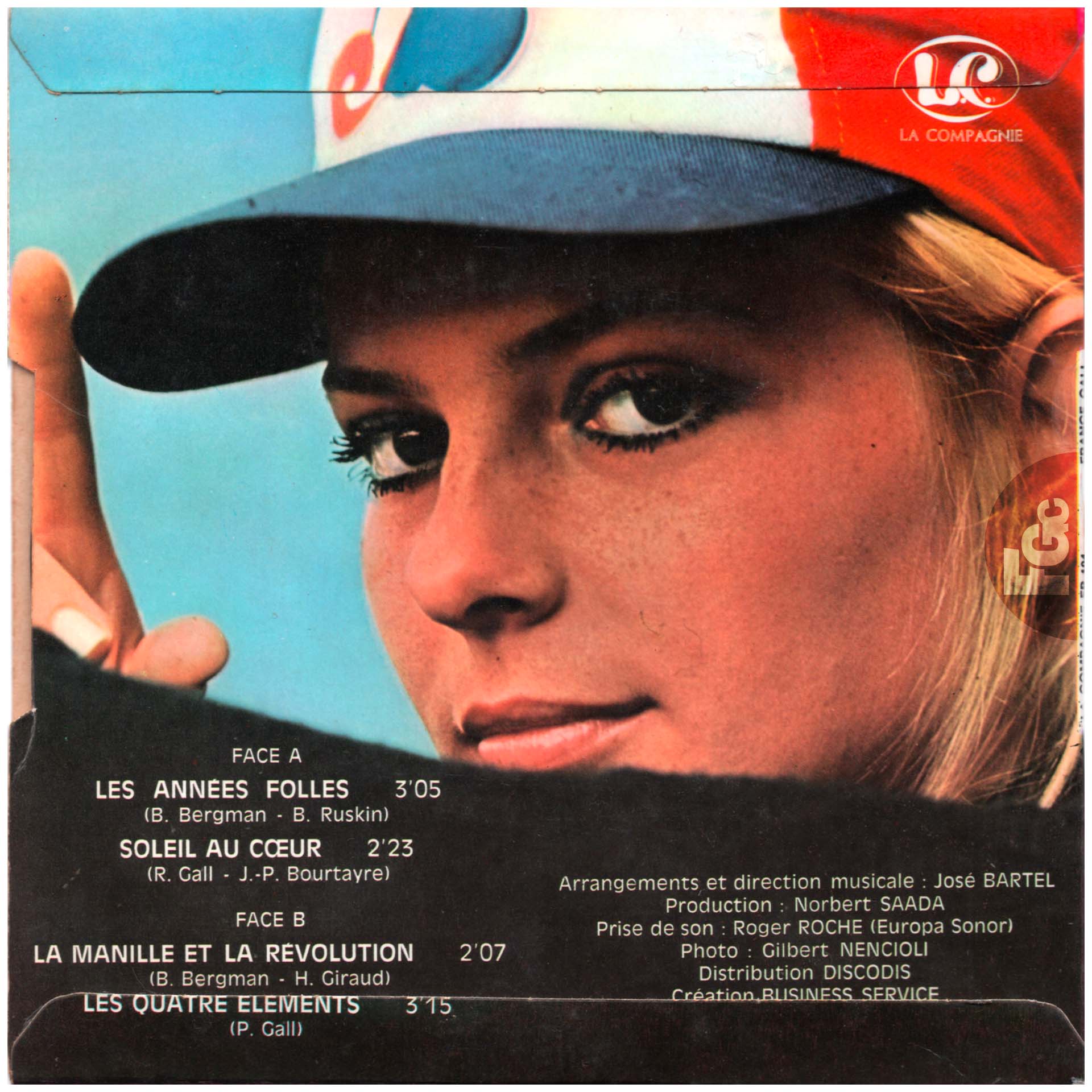 EP Les années folles France Gall La Compagnie EP 104 1969 rondelle bleue et blanche