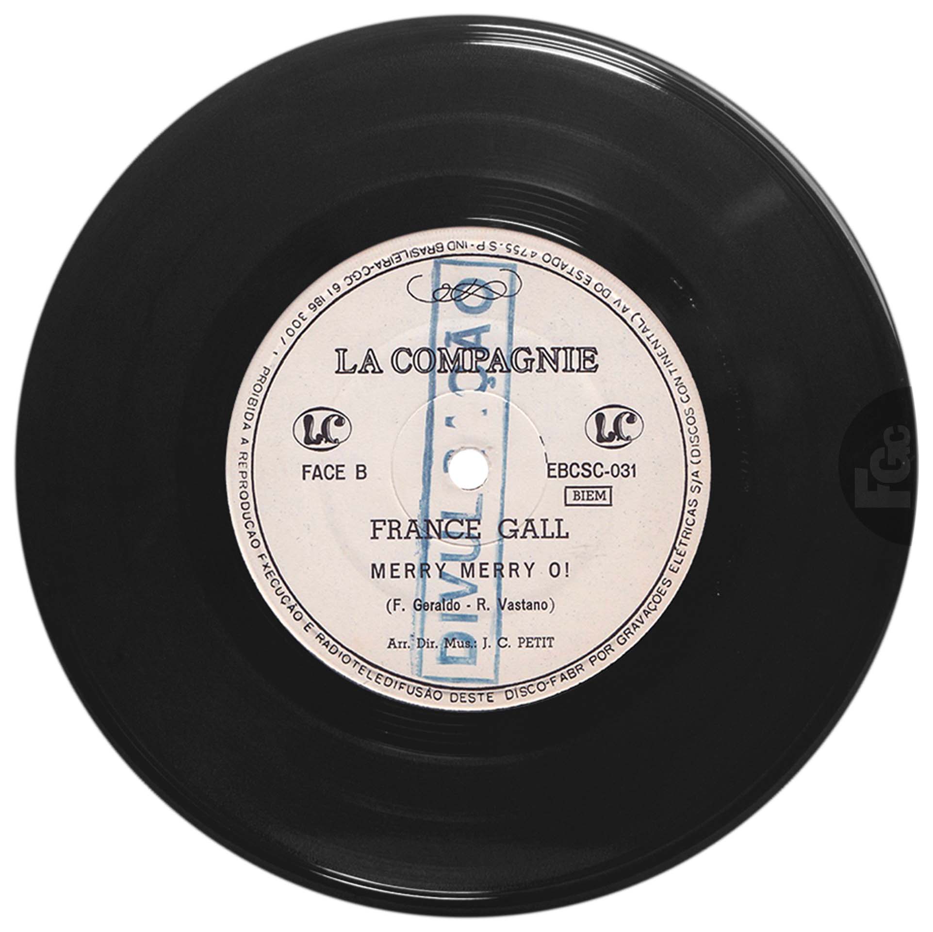 45 tours Zozoï France Gall La Compagnie EBCSC-031 Brésil 1970 pochette EBRAU