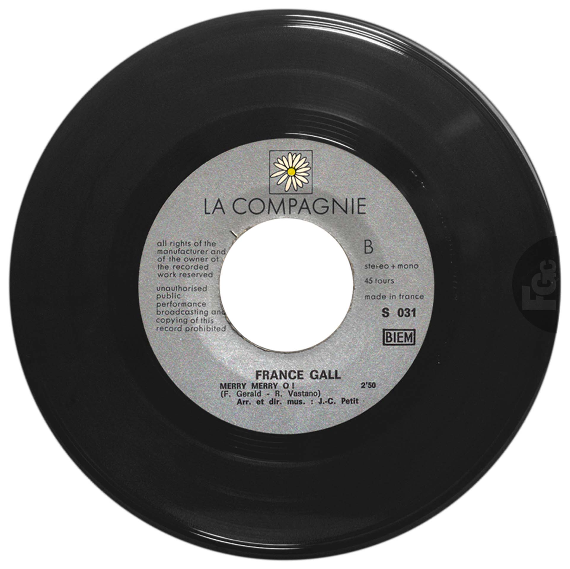 45 tours Zozoï France Gall La Compagnie S 031 France 1970