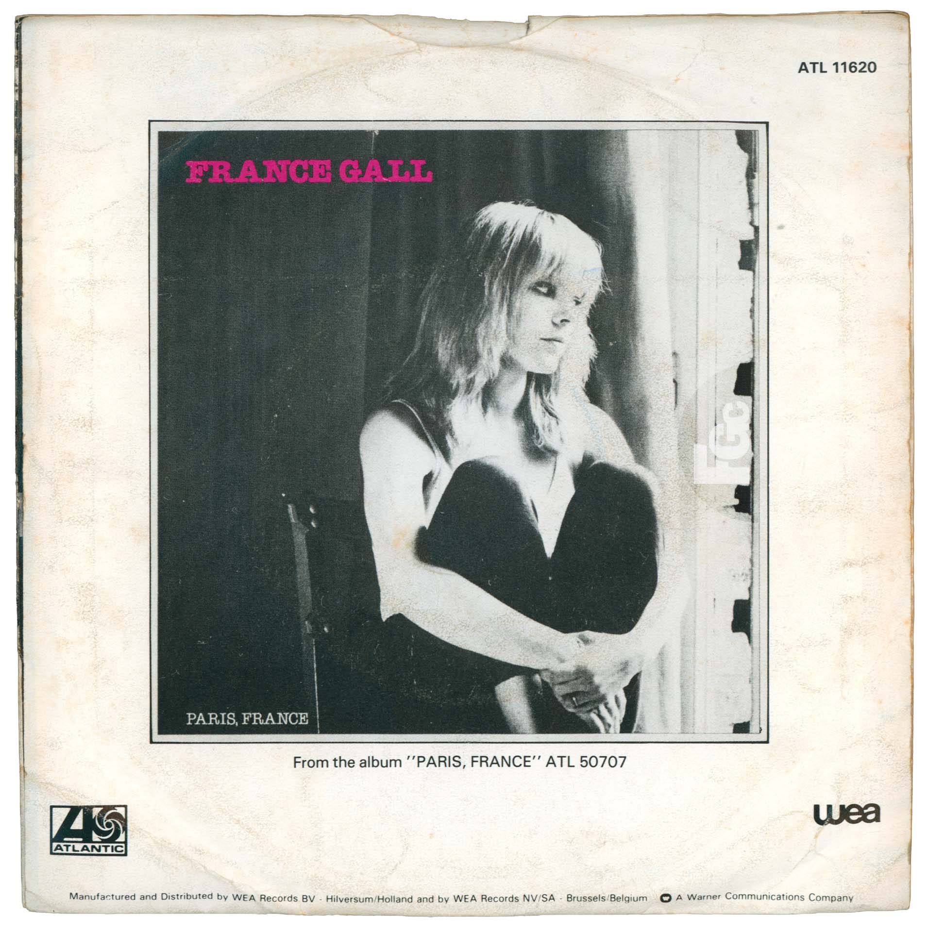 45 tours Bébé comme la vie France Gall Atlantic ATL 11620 Pays-Bas 1980